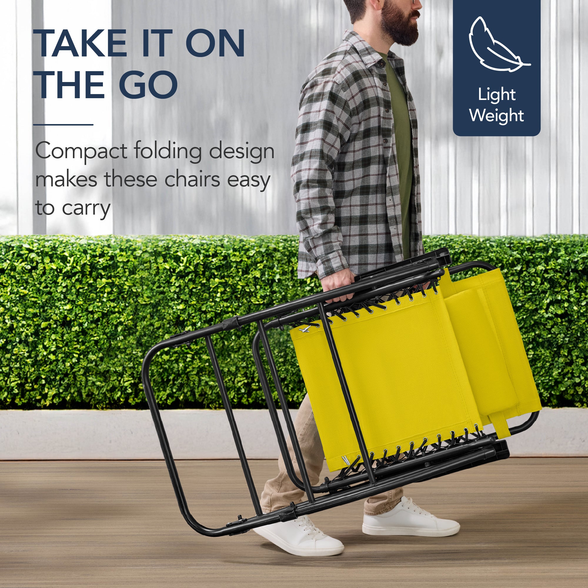 Folding Outdoor Zero Gravity Rocking Lounge Chair w/ Headrest Pillow