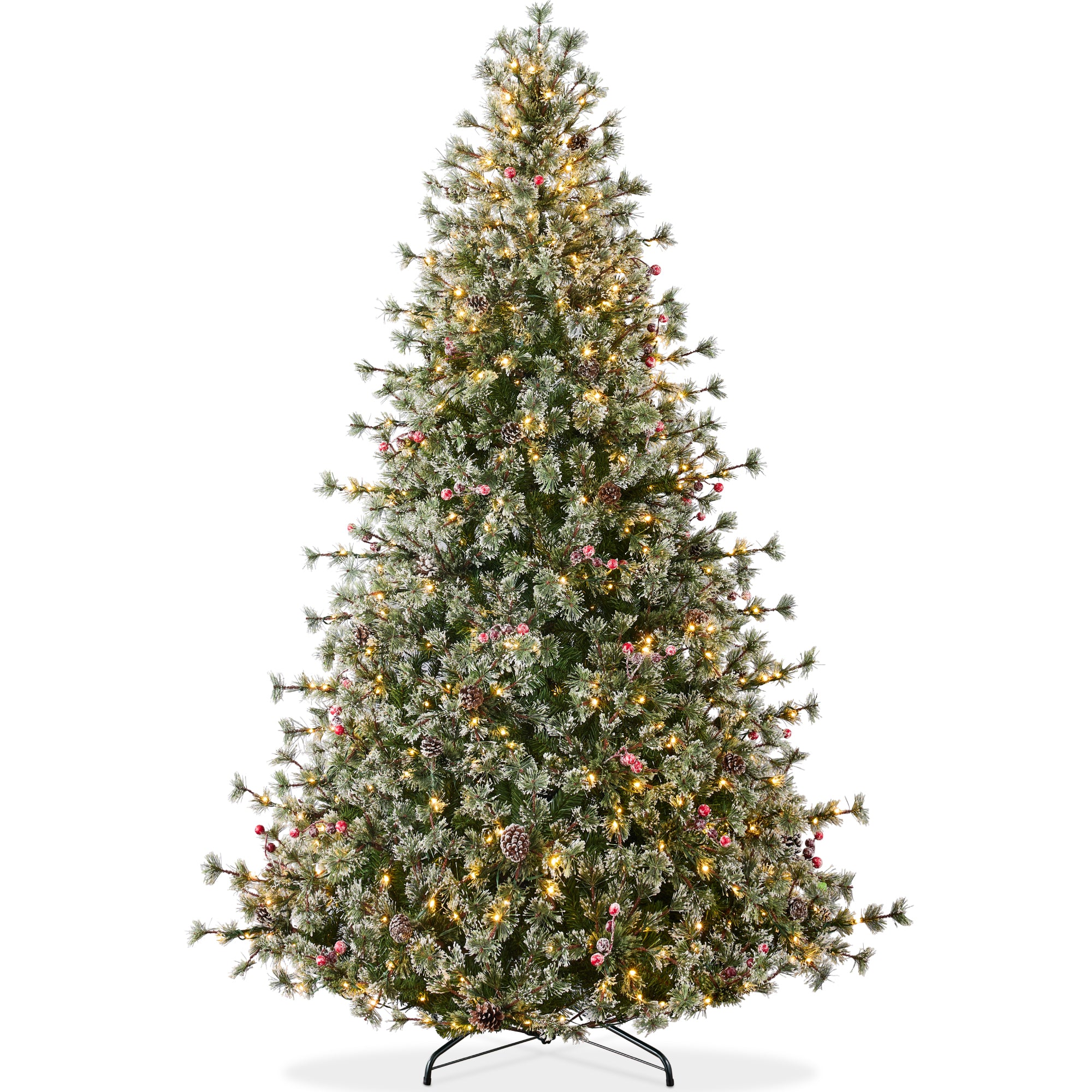 Pre-Lit Premium Semi-Flocked Cashmere Christmas Tree