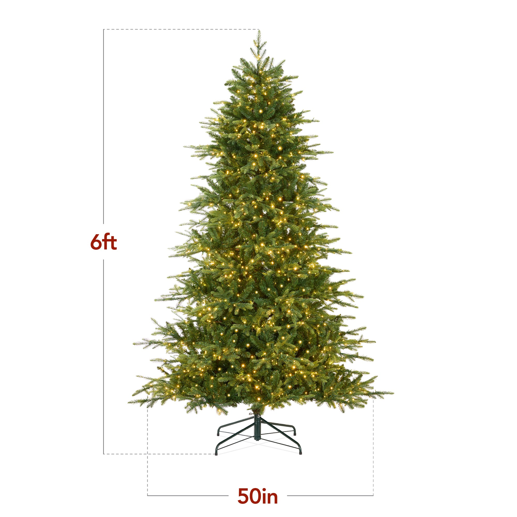 Pre-Lit Artificial Full Aspen Christmas Tree w/ 2-in-1 Twinkling Micro LEDs
