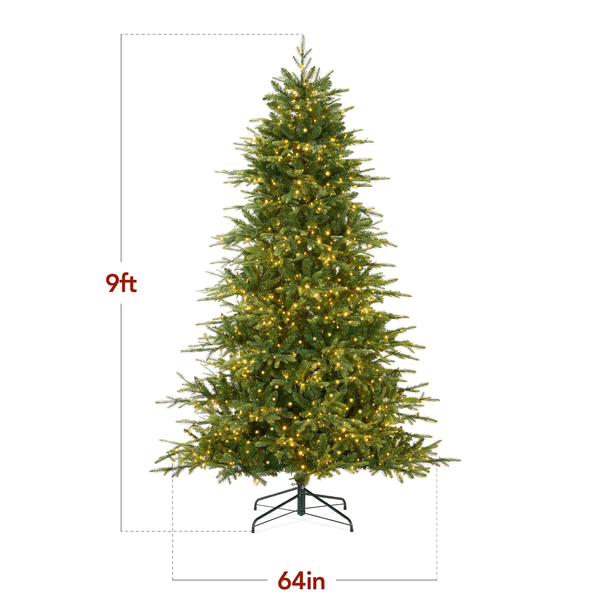 Pre-Lit Artificial Full Aspen Christmas Tree w/ 2-in-1 Twinkling Micro LEDs
