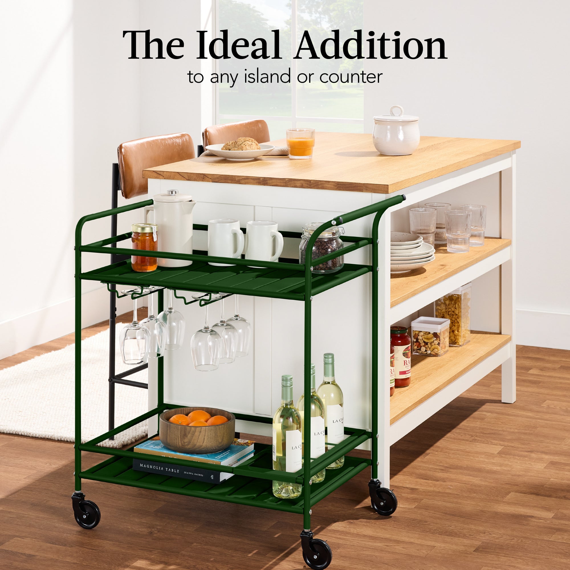 Best Choice Products Rolling Bar Cart - Thumbnail 4