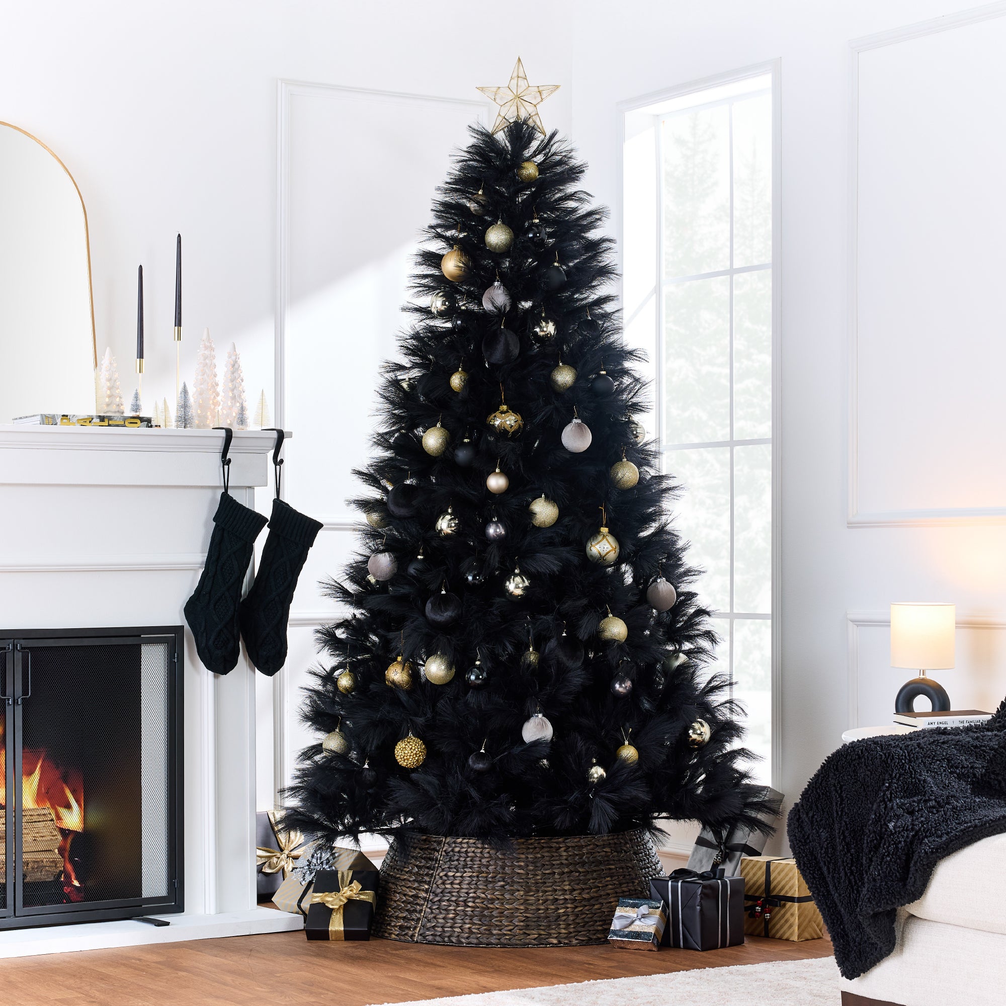 Best Choice Products Artificial Pampas Christmas Tree - Thumbnail 3