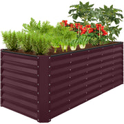 Outdoor Metal Raised Garden Bed for Vegetables, Flowers, Herbs - 8x2x2ft