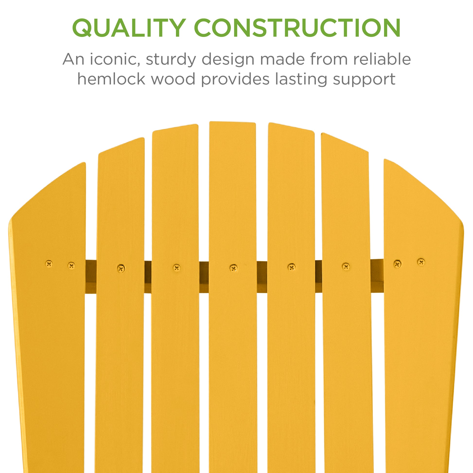 Folding Wooden Adirondack Chair, Accent Furniture w/ Natural Woodgrain