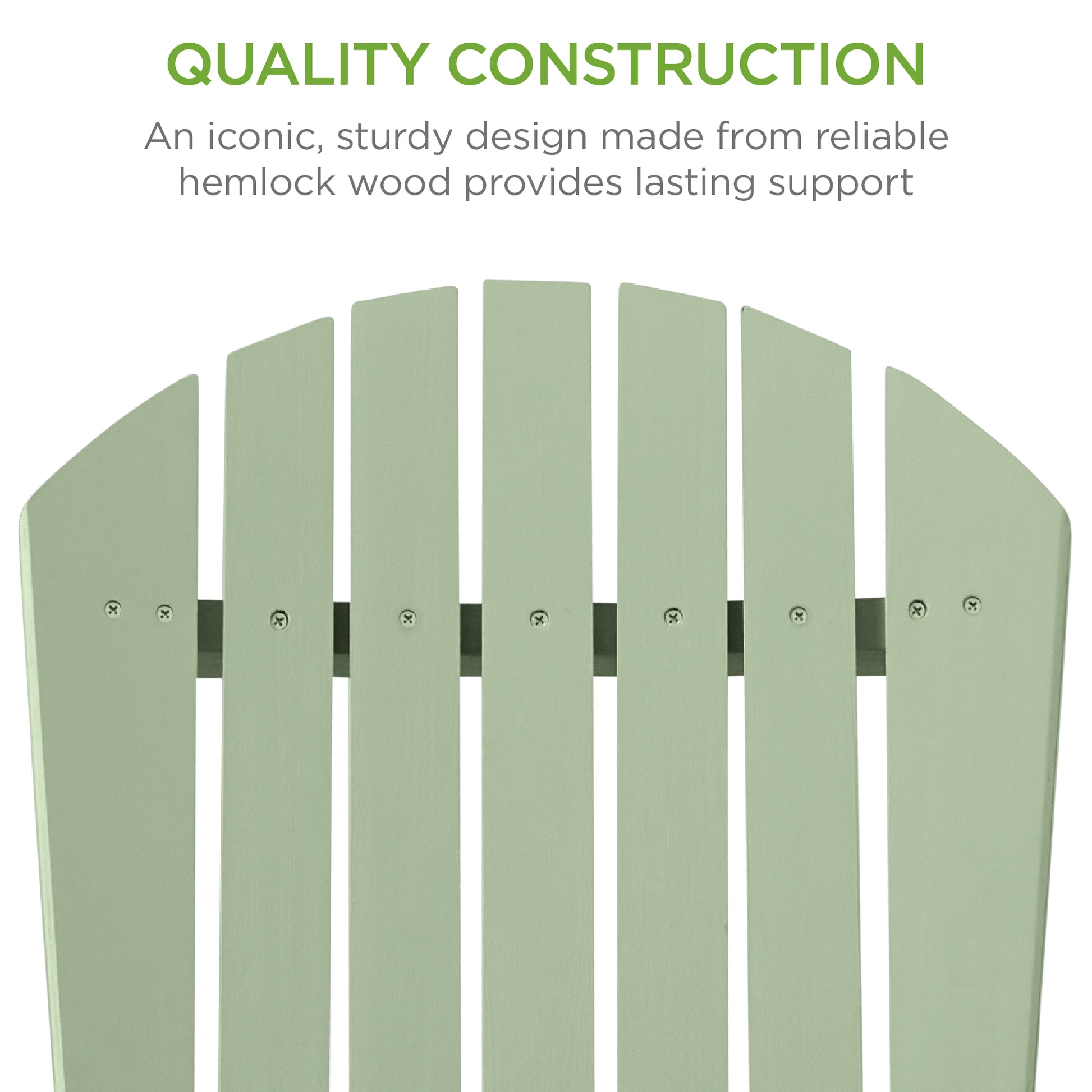 Folding Wooden Adirondack Chair, Accent Furniture w/ Natural Woodgrain