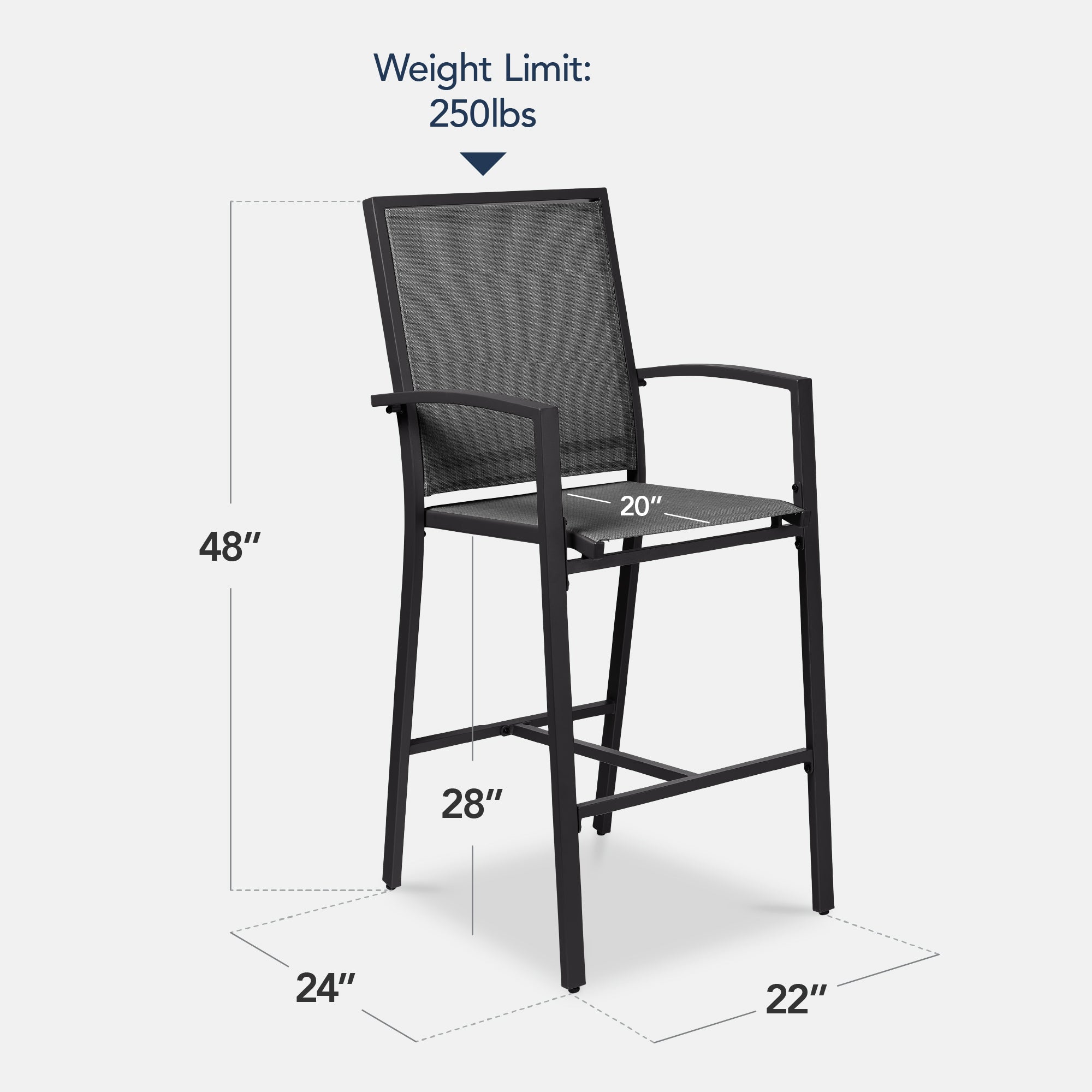 Set of 2 Outdoor Barstools - Thumbnail 3