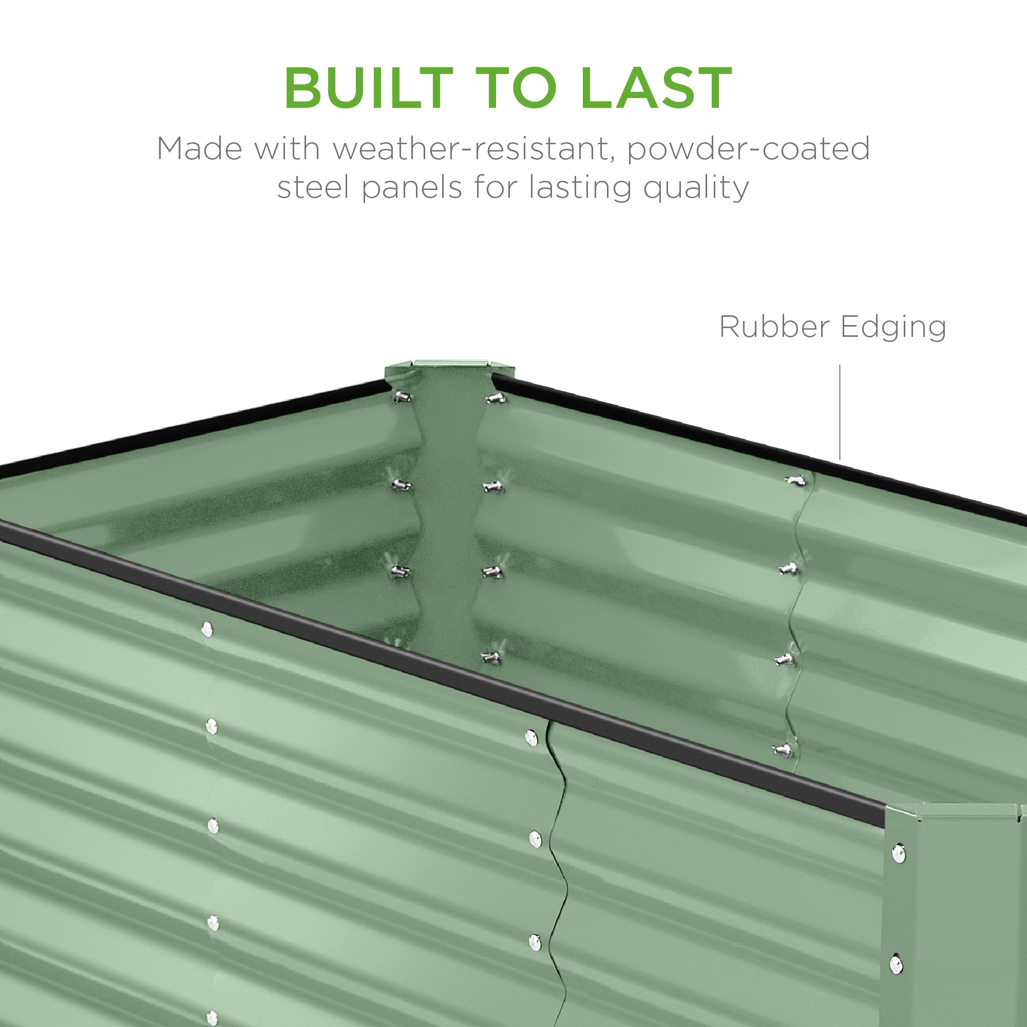 Outdoor Raised Metal Garden Bed for Vegetables, Flowers, Herbs