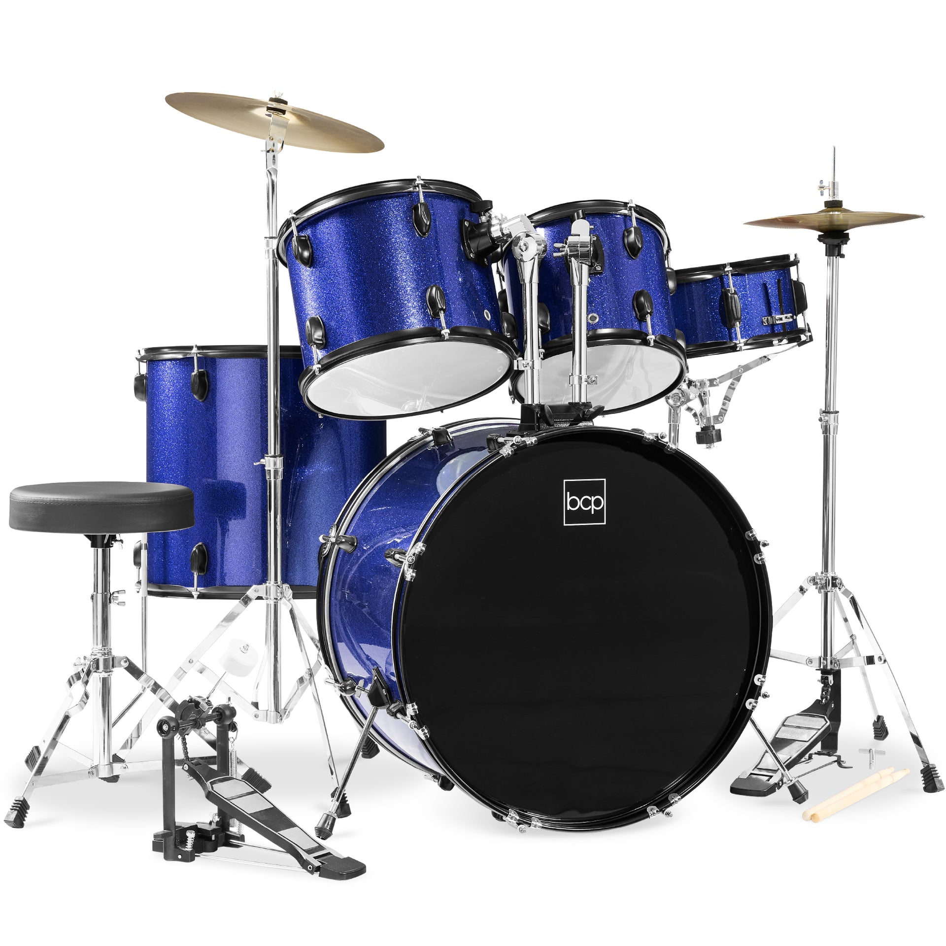 5-Piece Full Size Drum Set For Adults – Best Choice Products