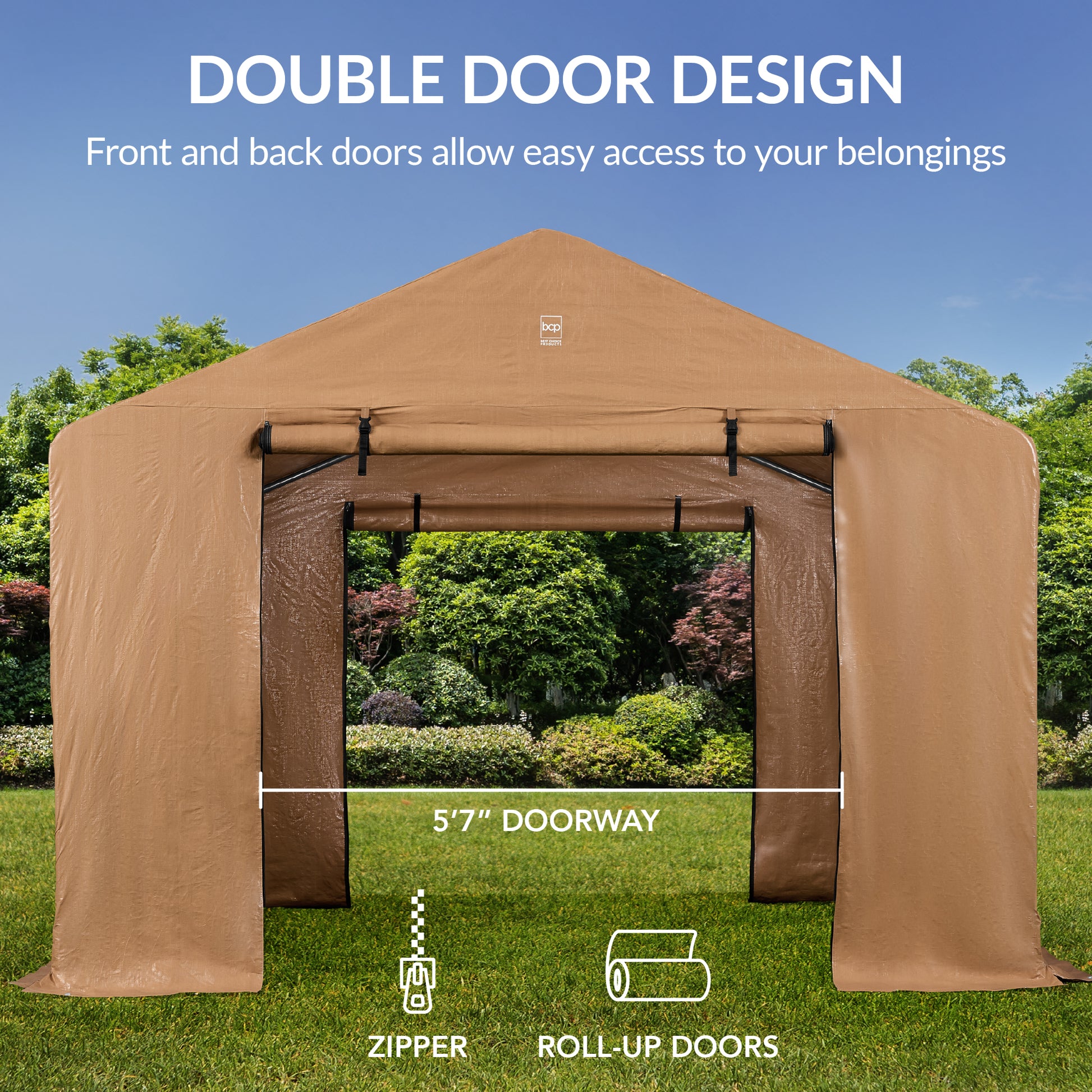 tent storage shed Best Choice Products 10x8ft Outdoor Fabric Storage Shed, Steel Frame, Dual Zipper Doors, Window