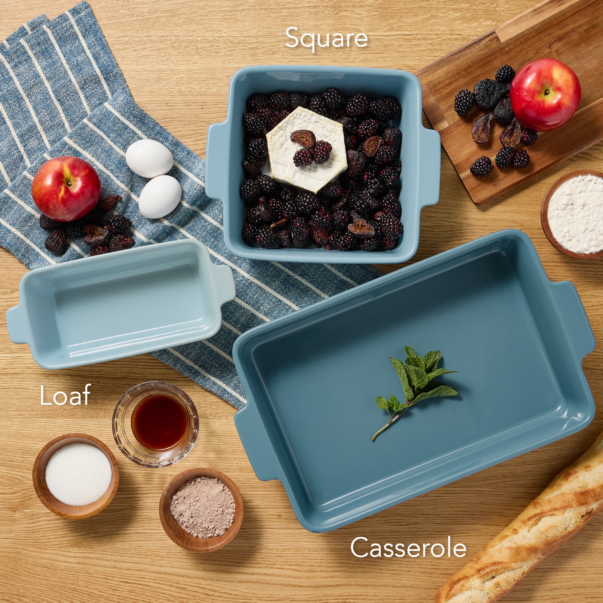 3-Piece Ceramic Bakeware Set - Thumbnail 2