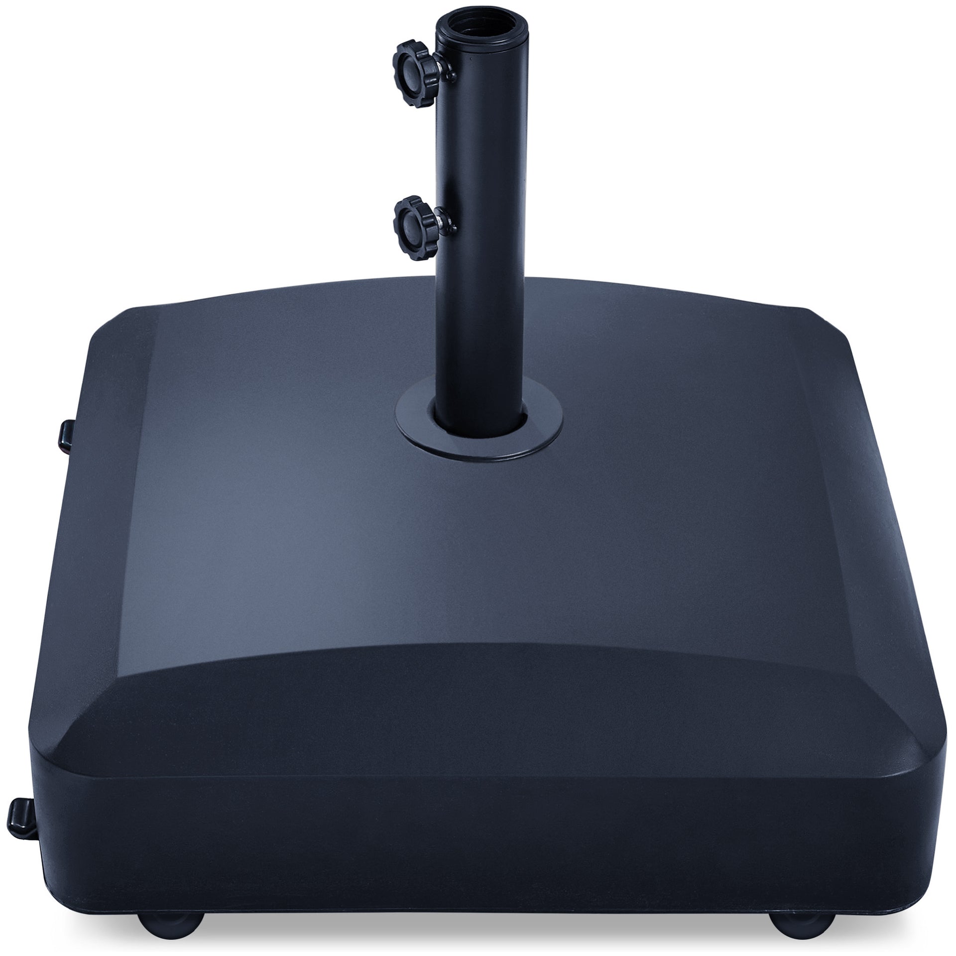 heavy base for large patio umbrella Best Choice Products Fillable Mobile Umbrella Base Heavy Duty Market Stand w/ Wheels, Locks, 123lb Capacity