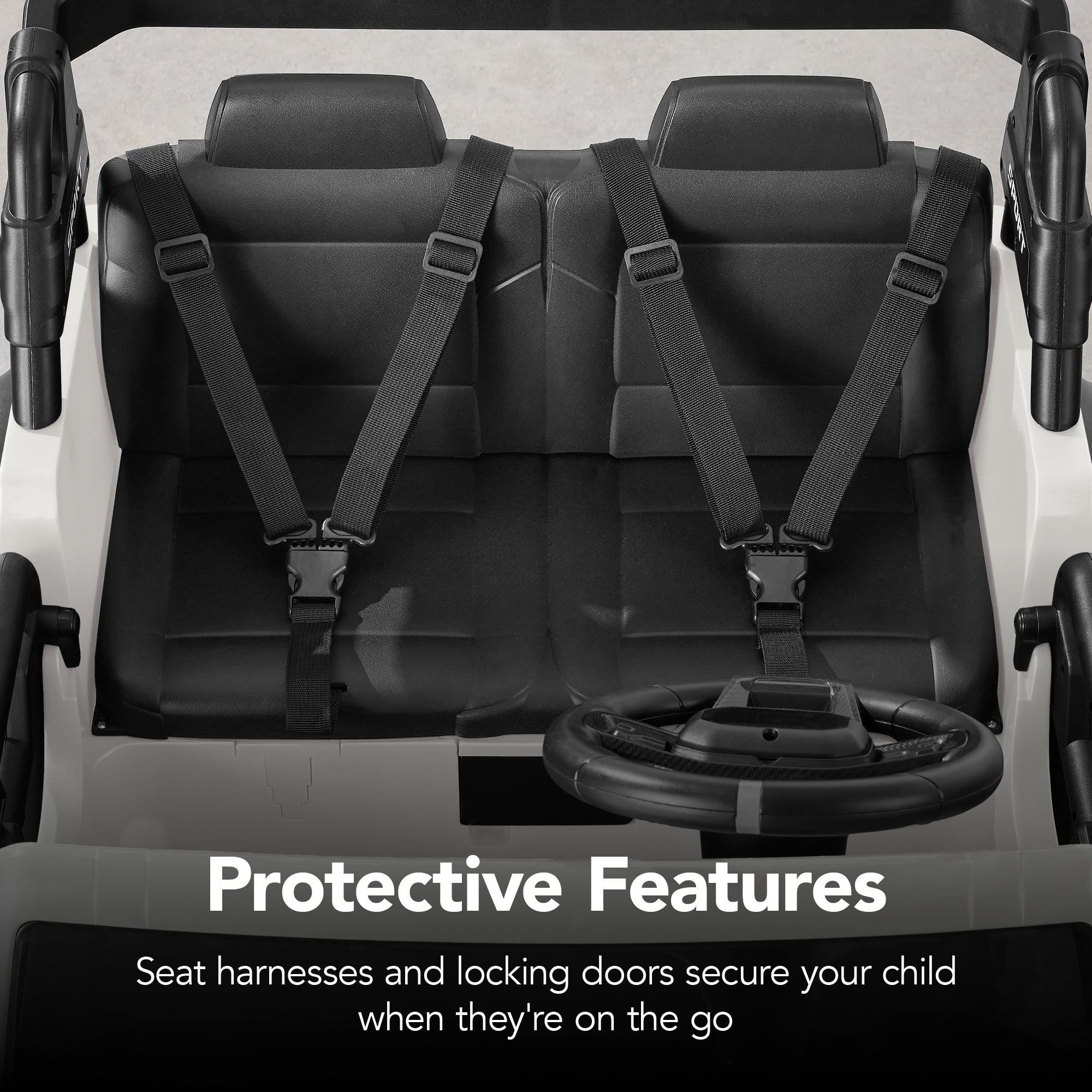 24V 2-Seater Electric Ride-On Car Truck w/ Parent Control, Bluetooth