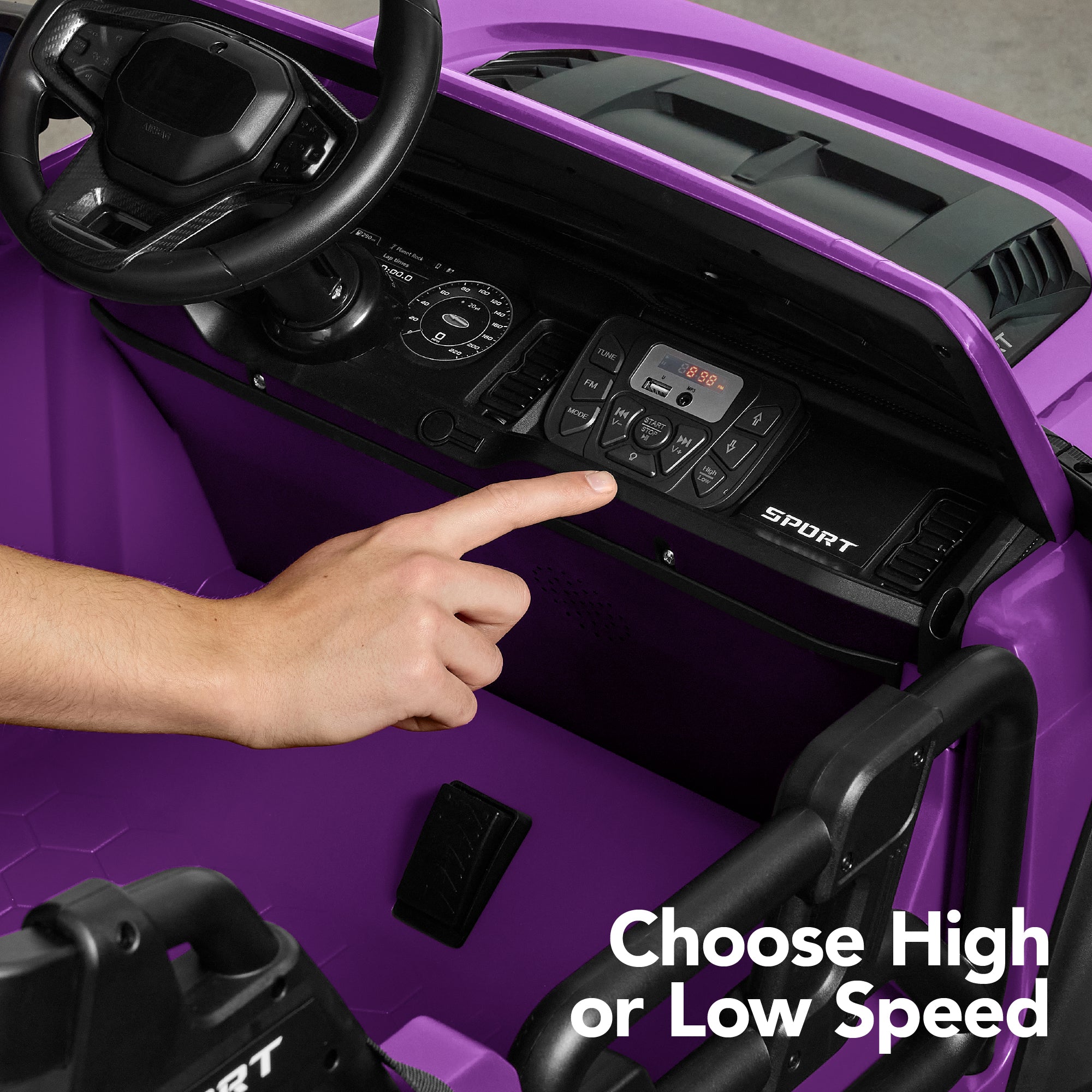 24V 2-Seater Electric Ride-On Car Truck w/ Parent Control, Bluetooth