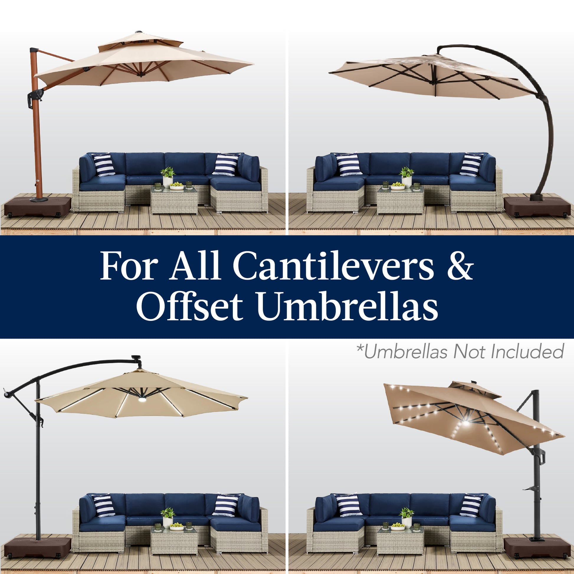 cantilever patio umbrella with rolling base Best Choice Products Heavy-Duty Outdoor Cantilever Base Stand w/ Wheels, Locks, Fillable 330lb Capacity