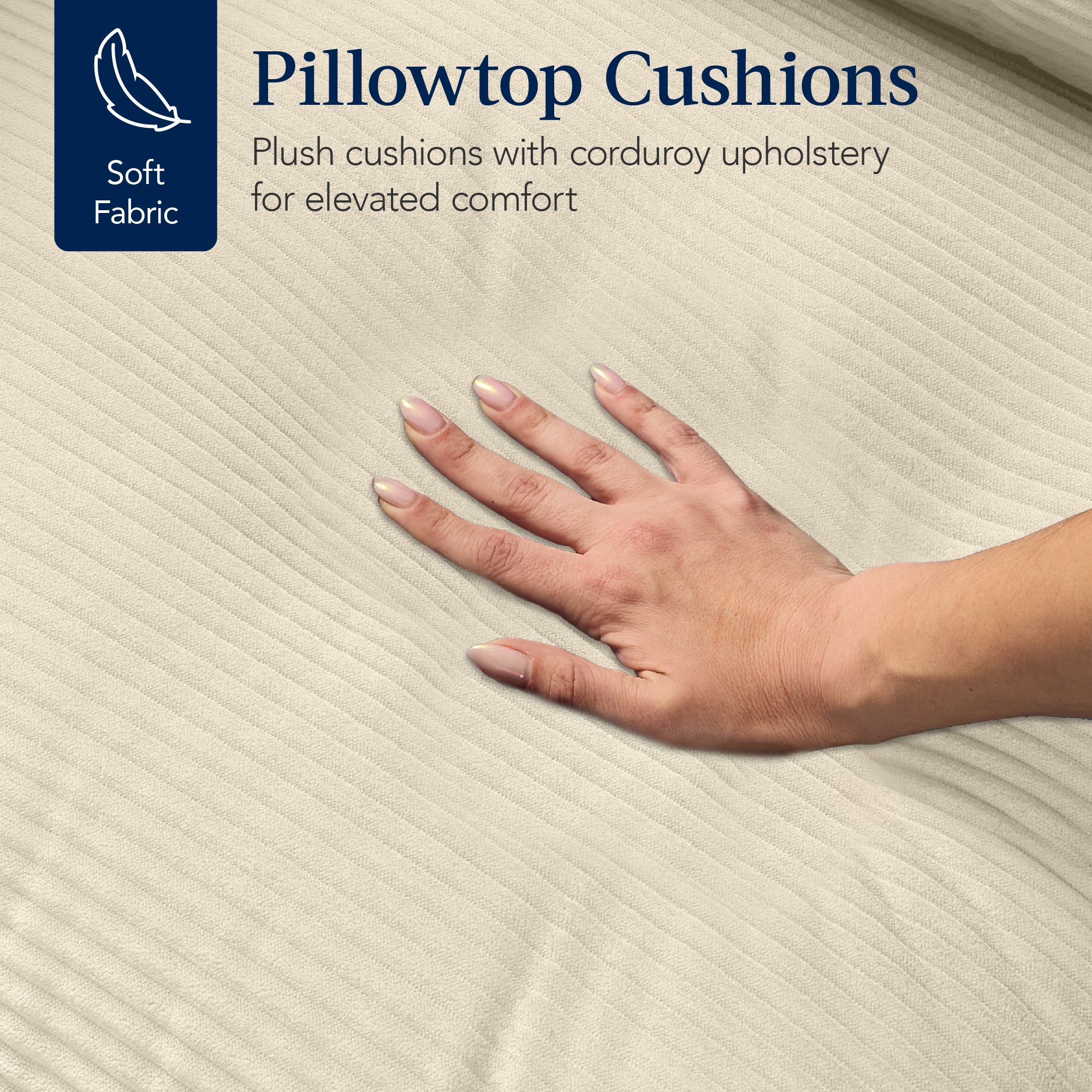 Modular Sectional Pillowtop Sofa w/ Ottoman & Storage  82in