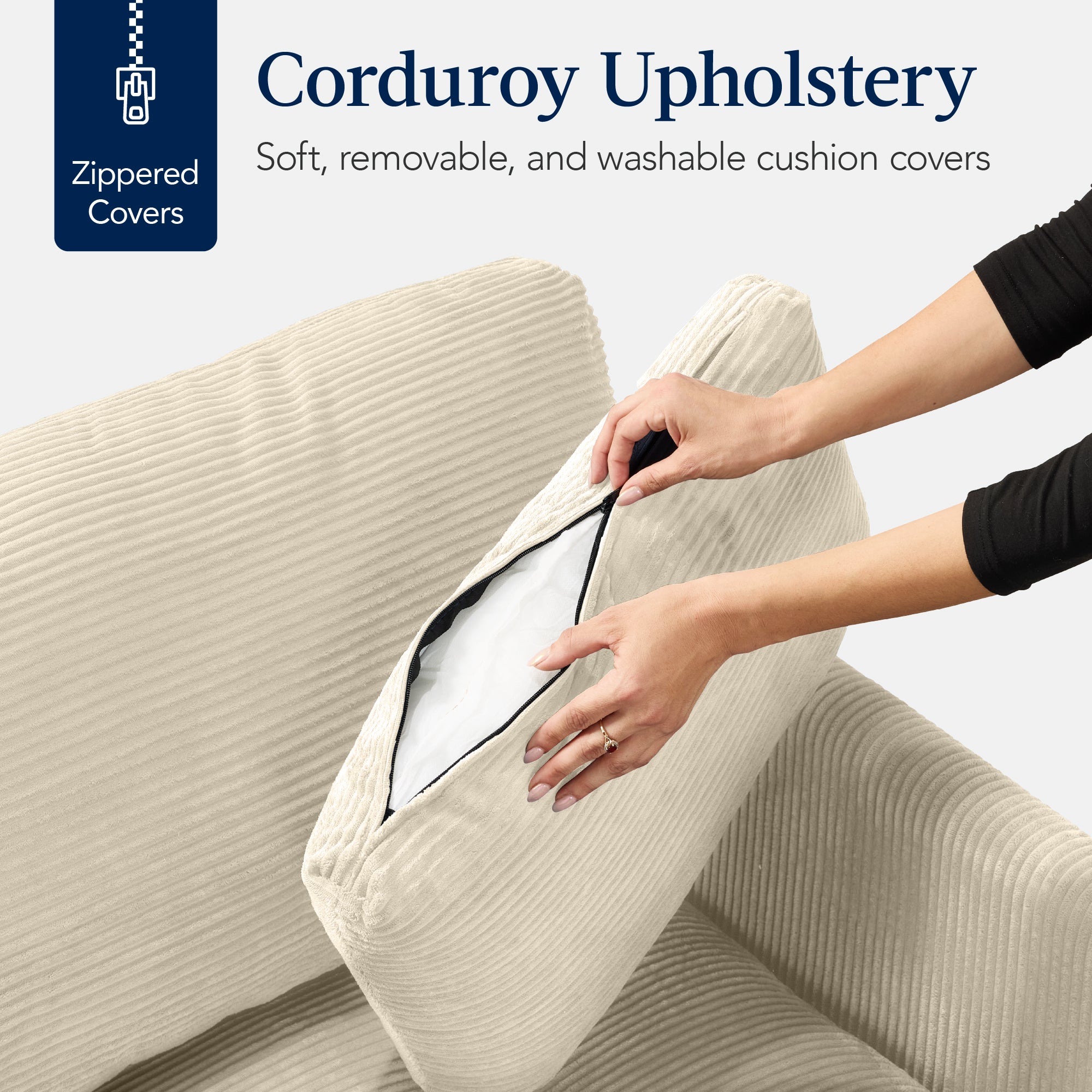 Modular Sectional Pillowtop Sofa w/ Ottoman & Storage  82in