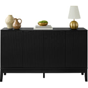 4-Door Reeded Storage Cabinet, Accent Furniture, Sideboard