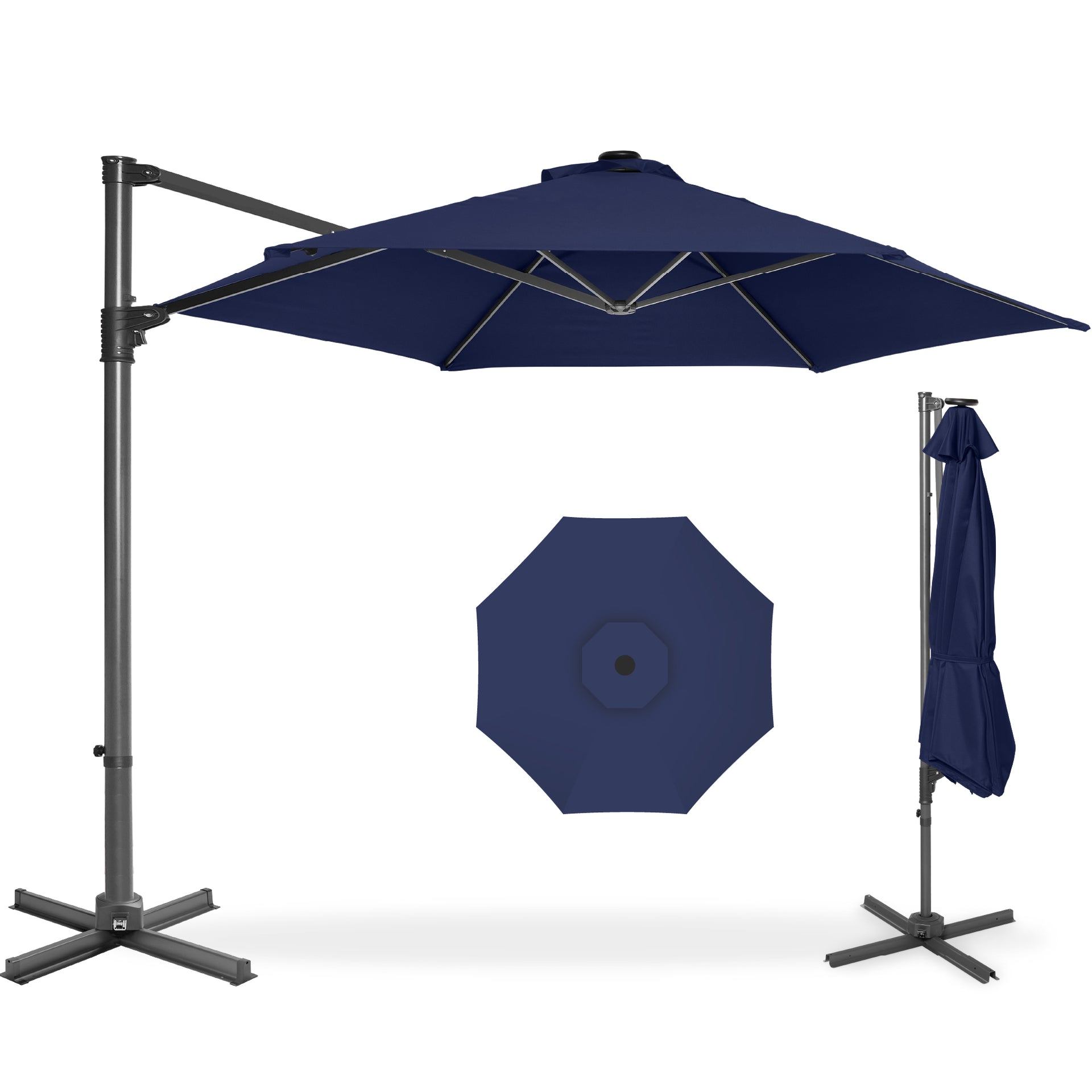 Best Choice Products 10ft 360 Rotating Cantilever Offset Hanging Patio Umbrella