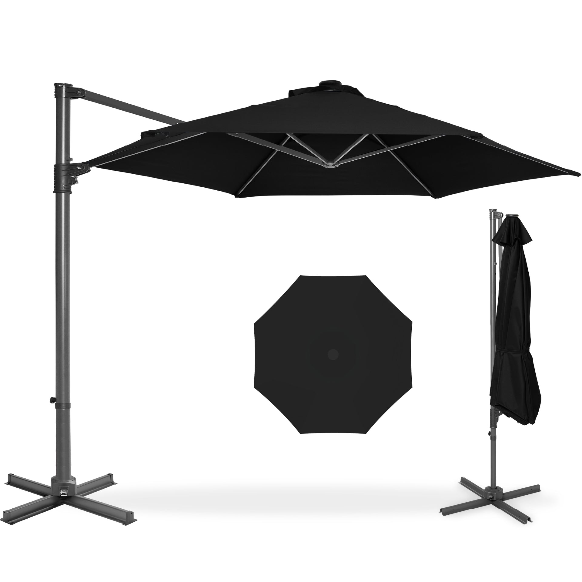 Best Choice Products 10ft 360 Rotating Cantilever Offset Hanging Patio Umbrella