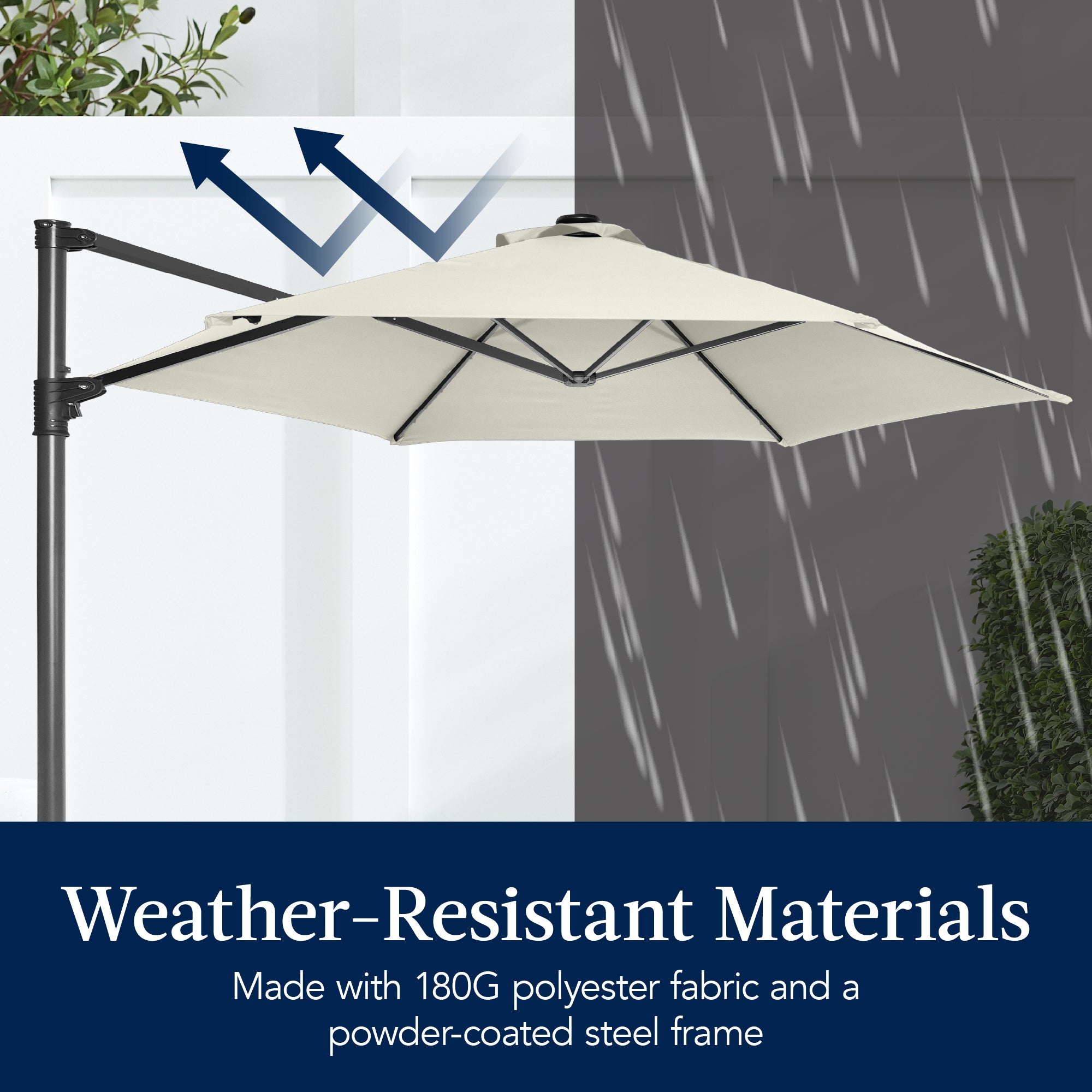 360 Rotating Cantilever Offset Patio Umbrella - 10ft – Best Choice