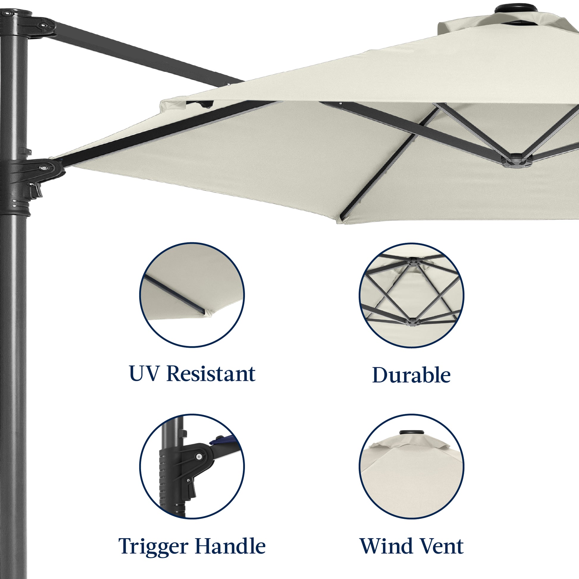 best choice products patio umbrella offset 10 Best Choice Products 10ft 360 Rotating Cantilever Offset Hanging Patio Umbrella