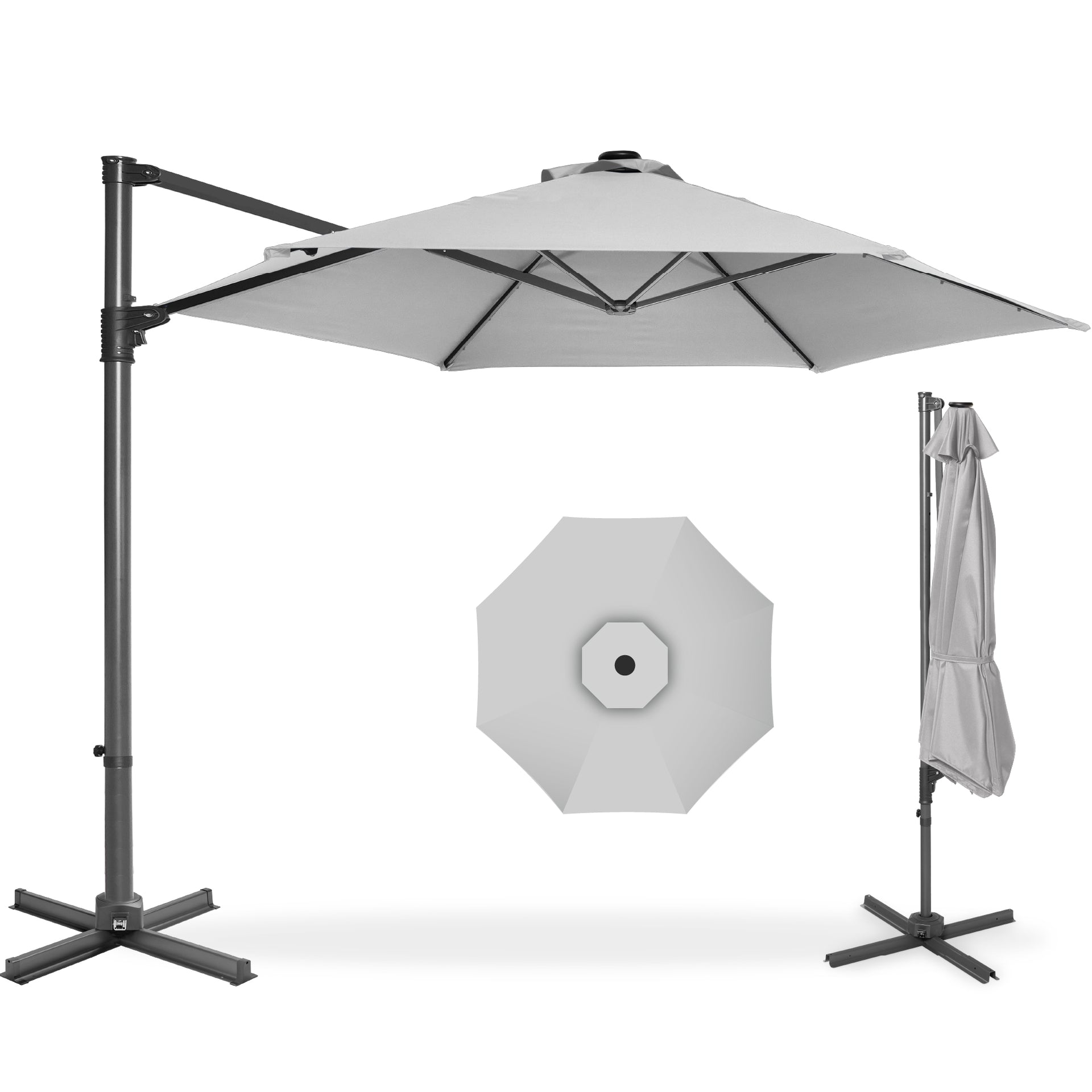 cantilever patio umbrella with 360 degree rotation with bace Best Choice Products 10ft 360° Rotating Offset Hanging Accessories & spare parts foot cantilever umbrella with DISCONTINUED RARE Lululemon Curved Hook:Hook 6/0