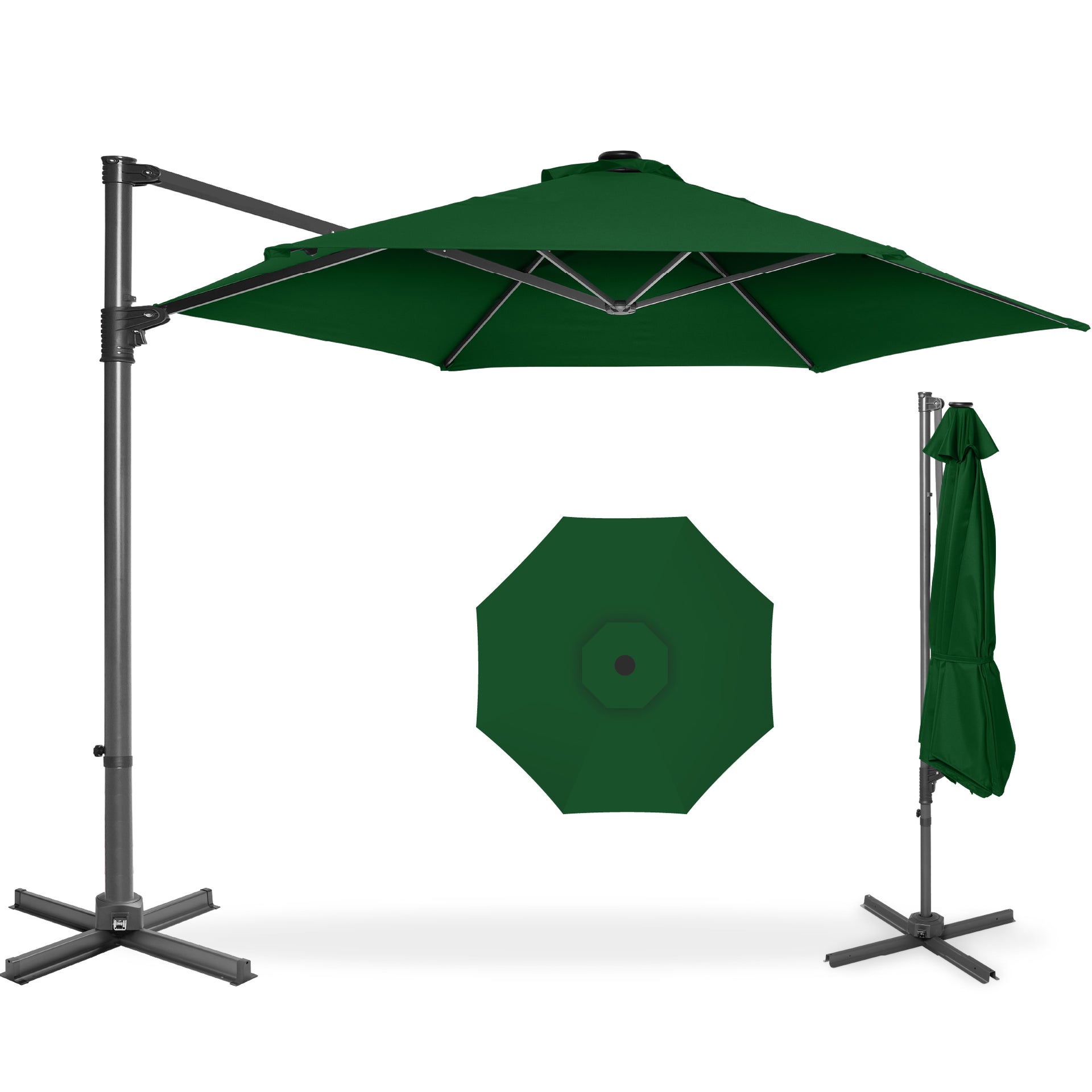 Best Choice Products 10ft 360 Rotating Cantilever Offset Hanging Patio Umbrella