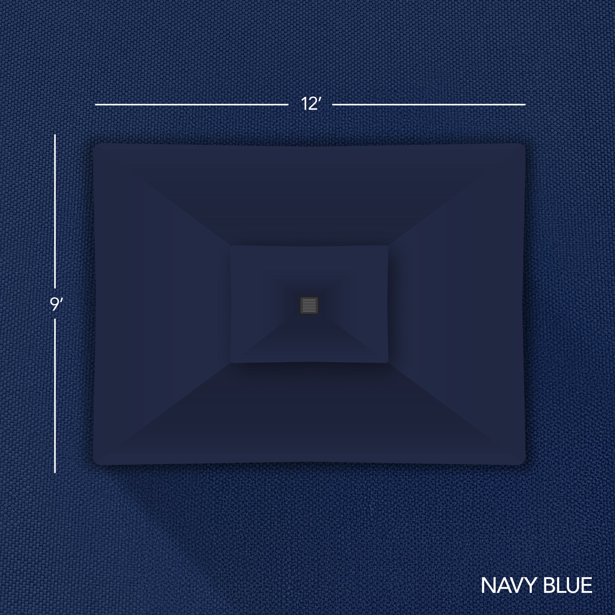 9x12ft 2-Tier Outdoor Solar LED Cantilever Patio Umbrella