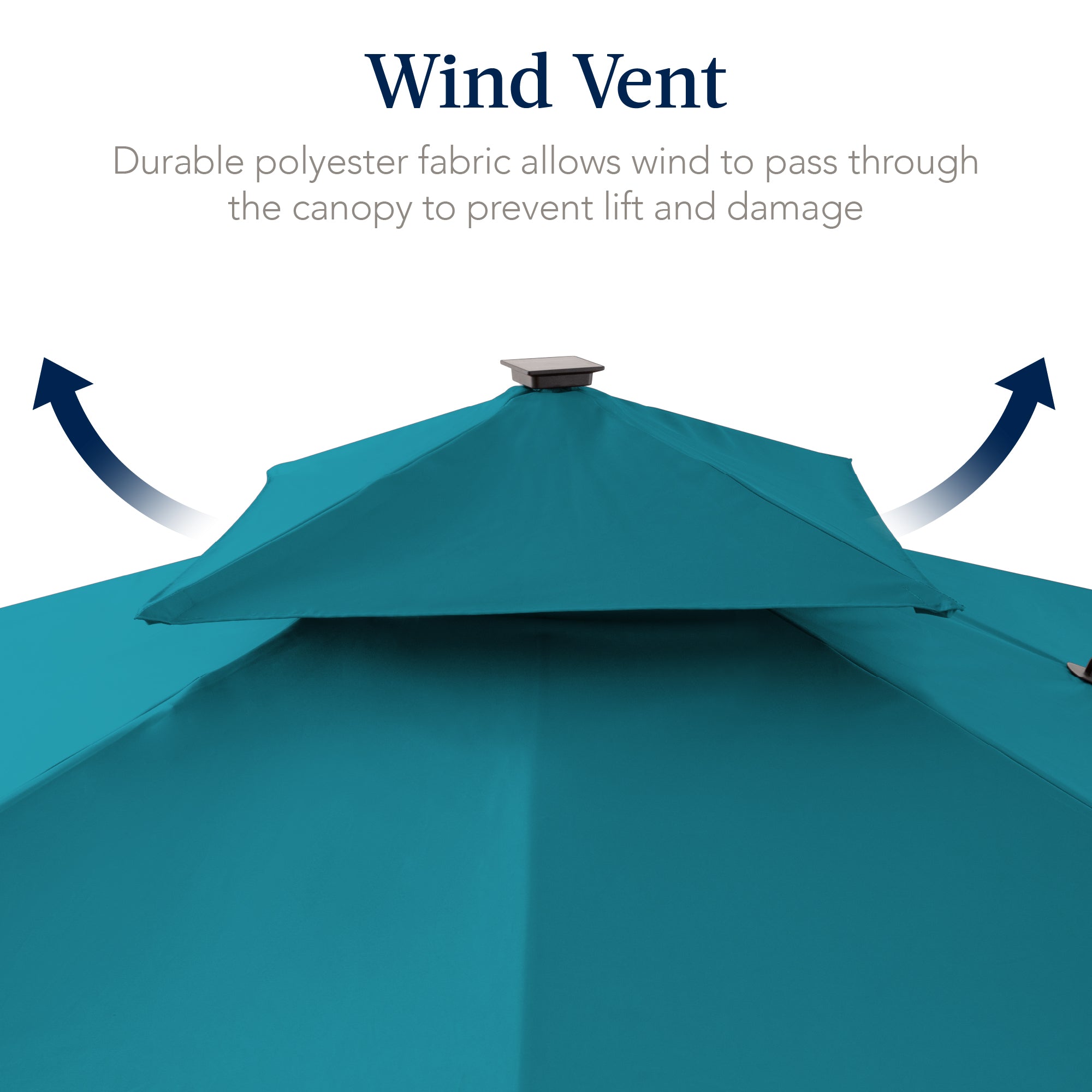 9x12ft 2-Tier Outdoor Solar LED Cantilever Patio Umbrella