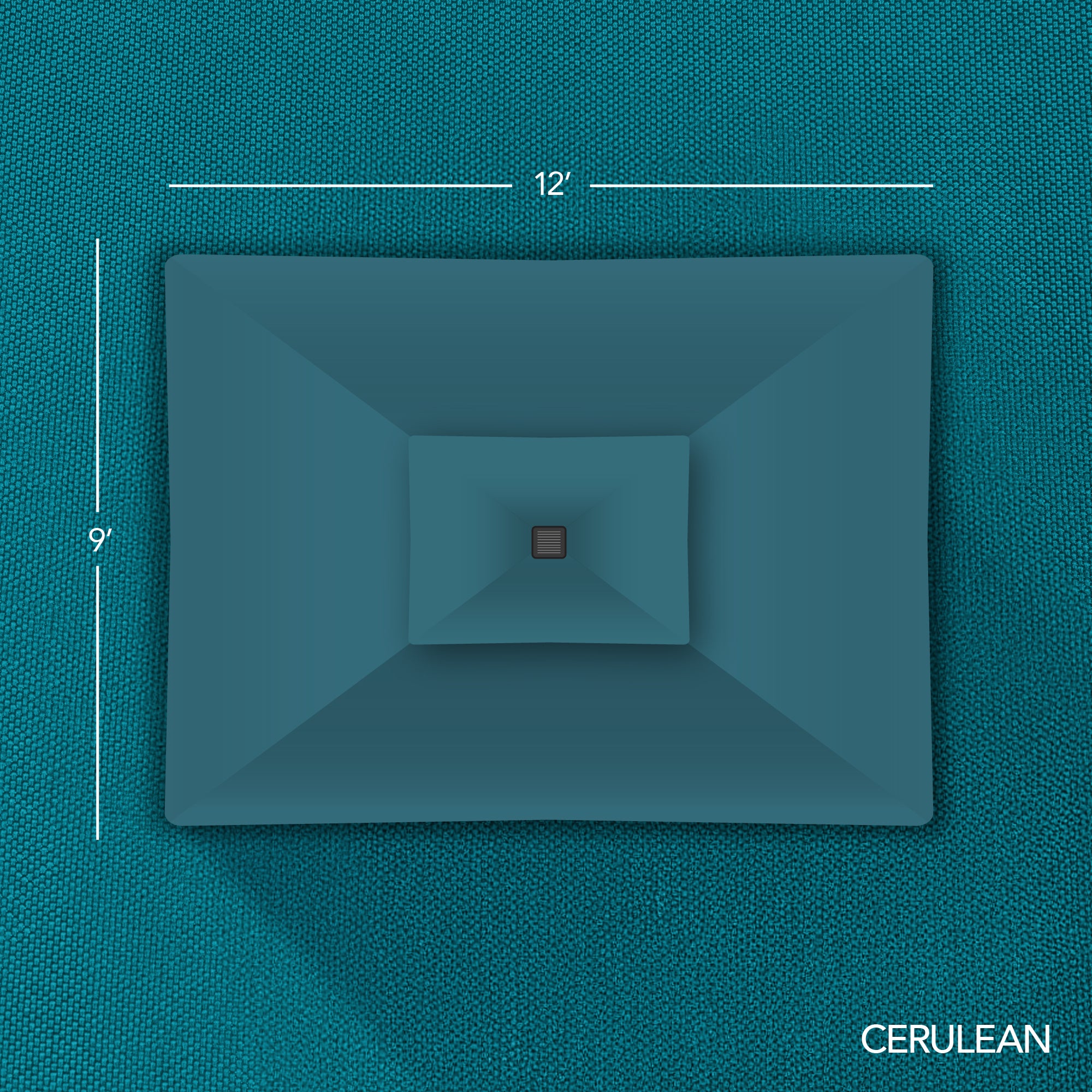 9x12ft 2-Tier Outdoor Solar LED Cantilever Patio Umbrella