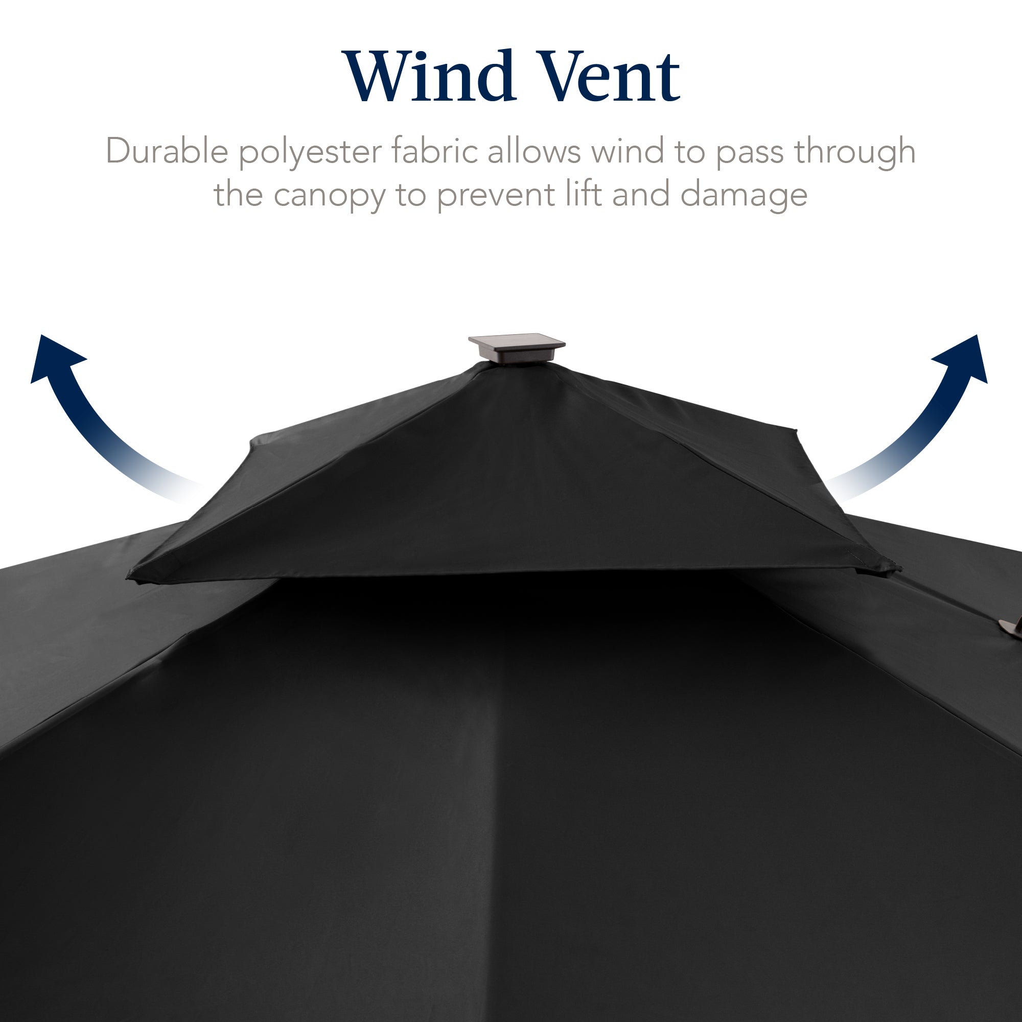 12x12ft 2-Tier Outdoor Solar LED Cantilever Patio Umbrella