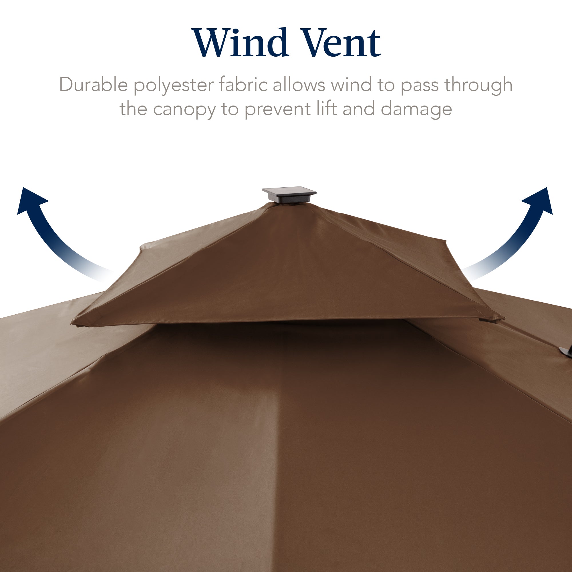 12x12ft 2-Tier Outdoor Solar LED Cantilever Patio Umbrella