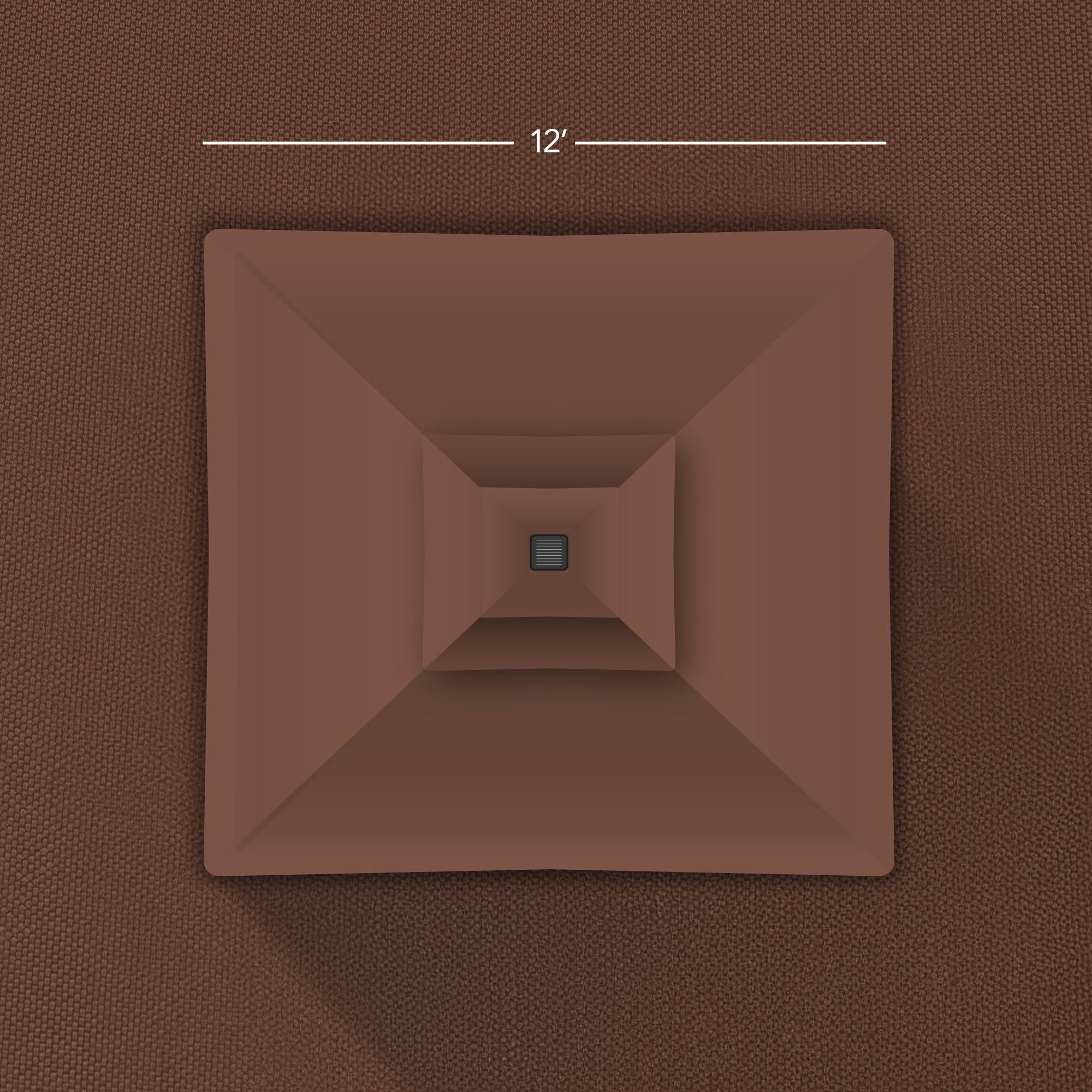 12x12ft 2-Tier Outdoor Solar LED Cantilever Patio Umbrella