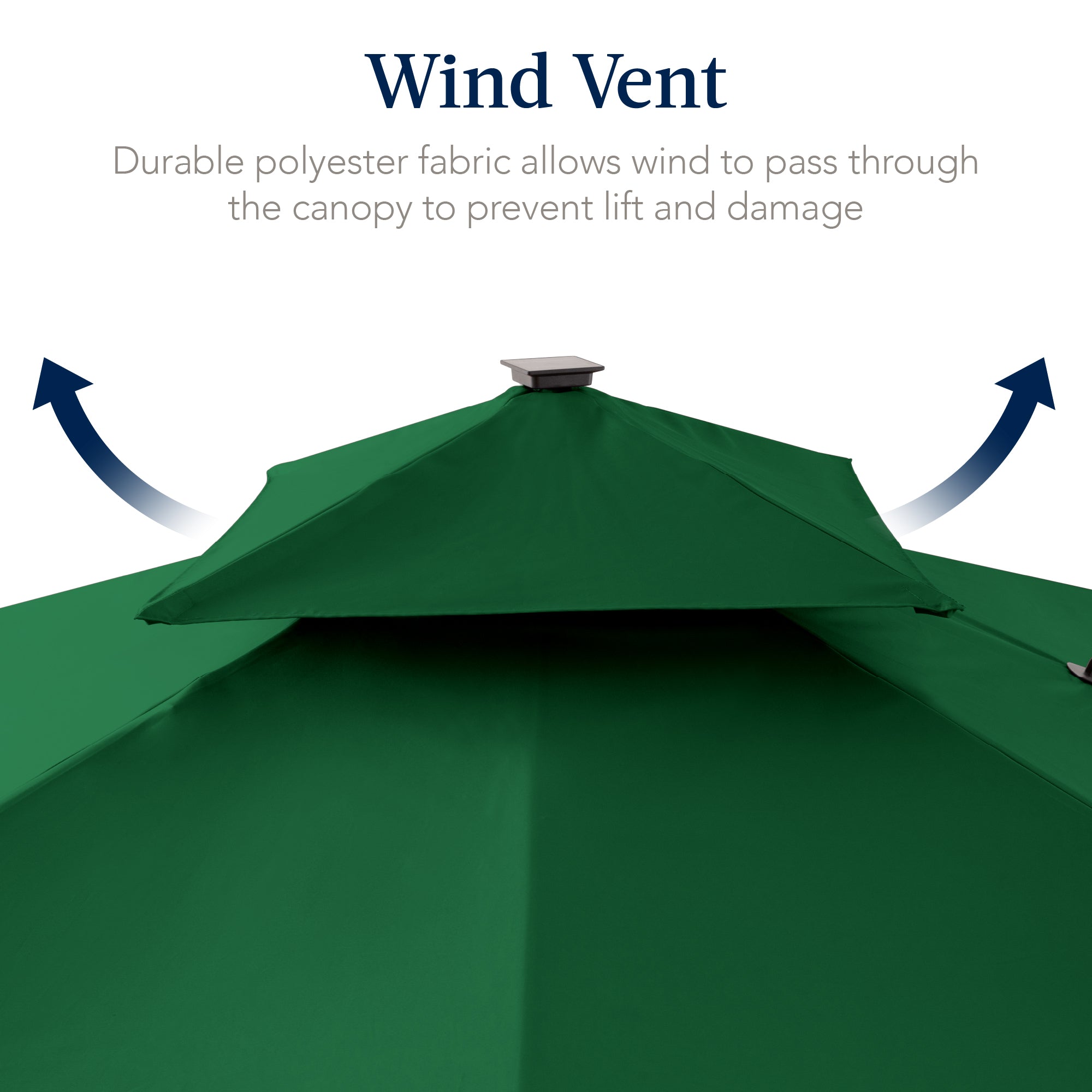 12x12ft 2-Tier Outdoor Solar LED Cantilever Patio Umbrella
