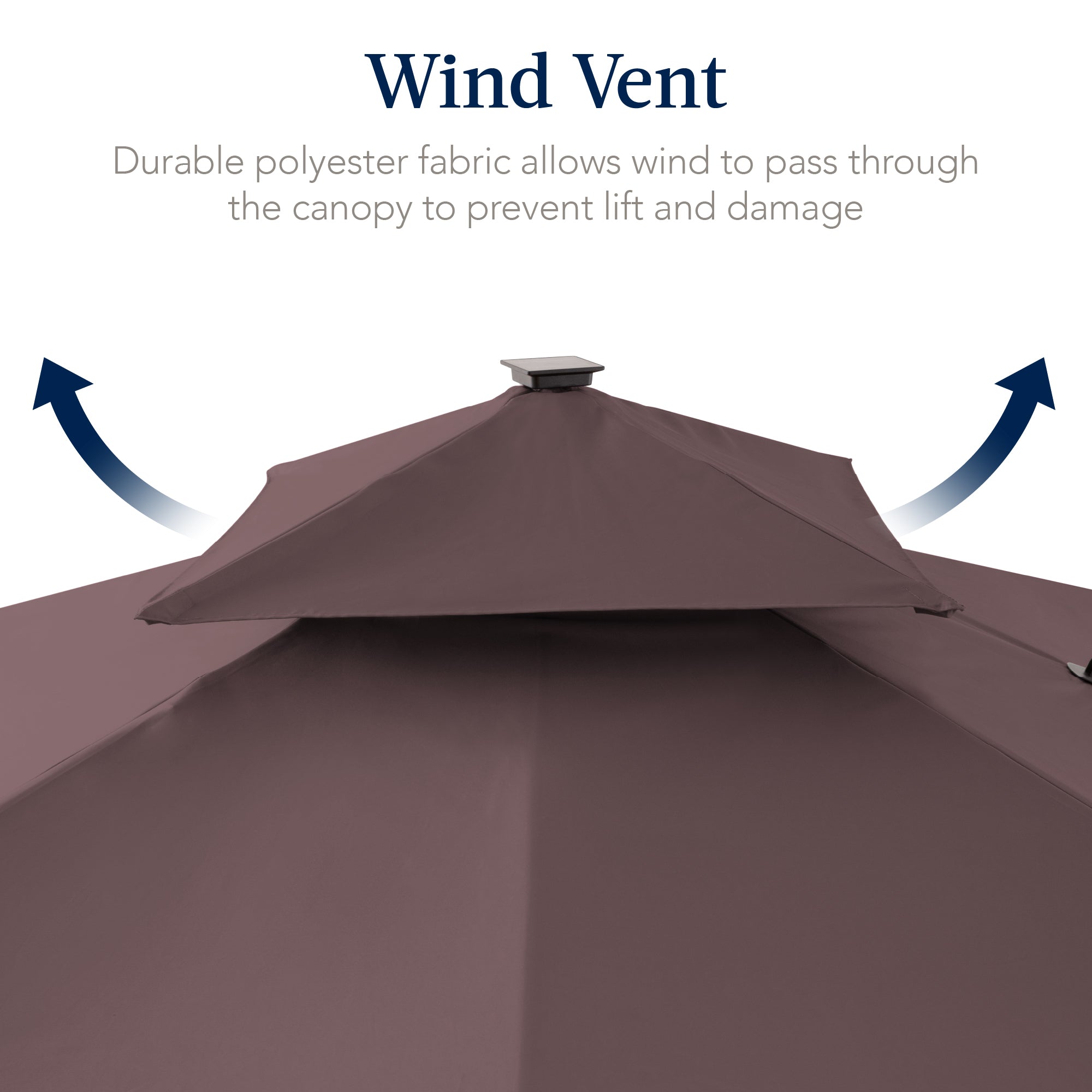 12x12ft 2-Tier Outdoor Solar LED Cantilever Patio Umbrella