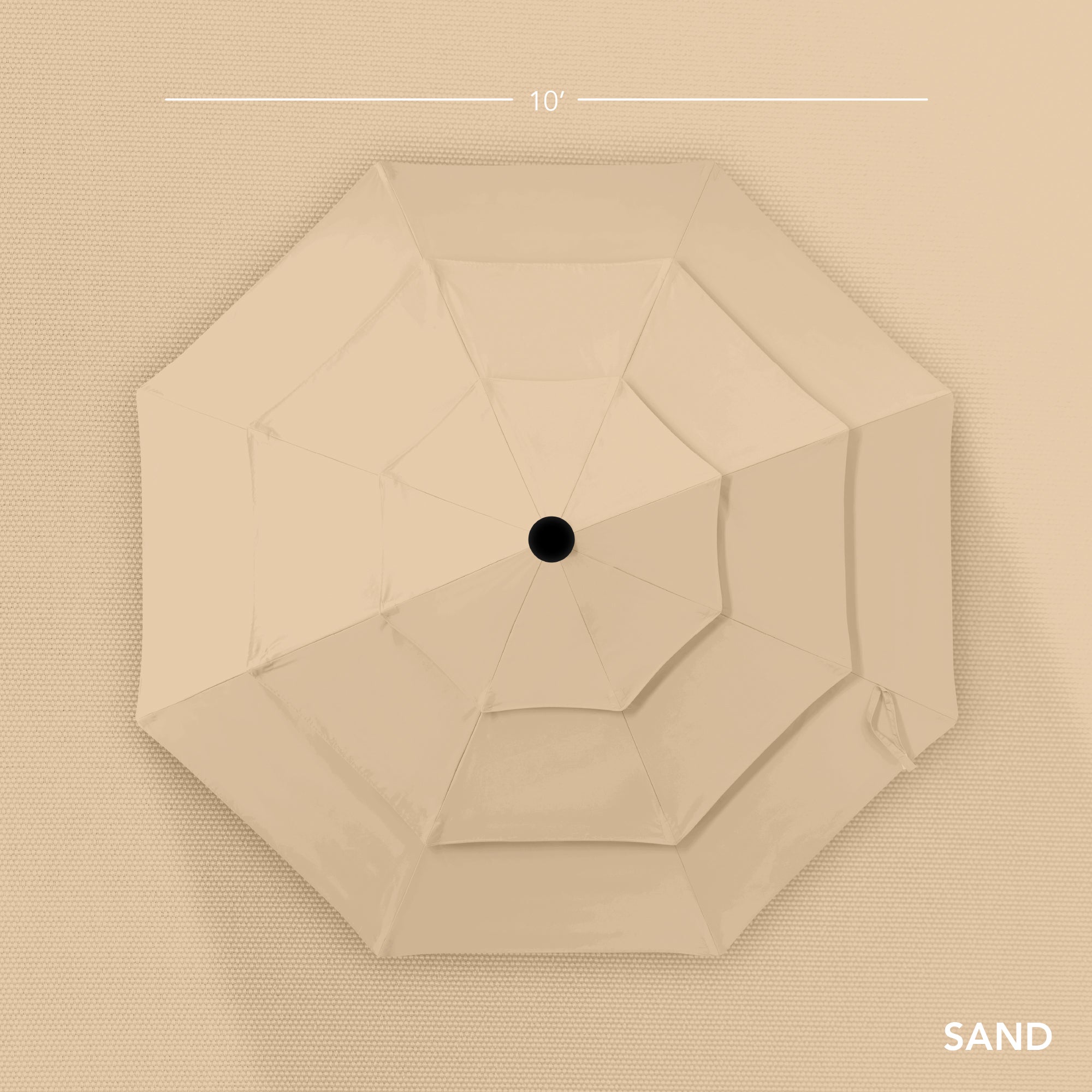 3-Tier Patio Umbrella w/ Tilt Adjustment, Crank - 10ft