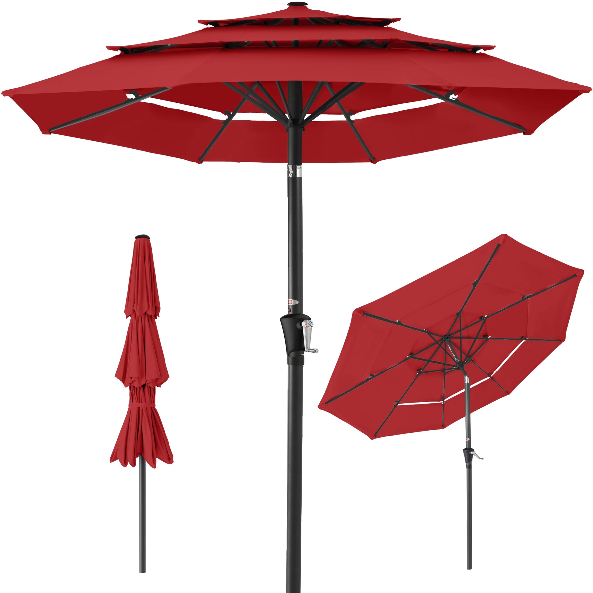 best crank and tilt patio umbrella 10' Round Tilting Introducing the 10ft Umbrella 7.5 Feet Solar Umbrella with