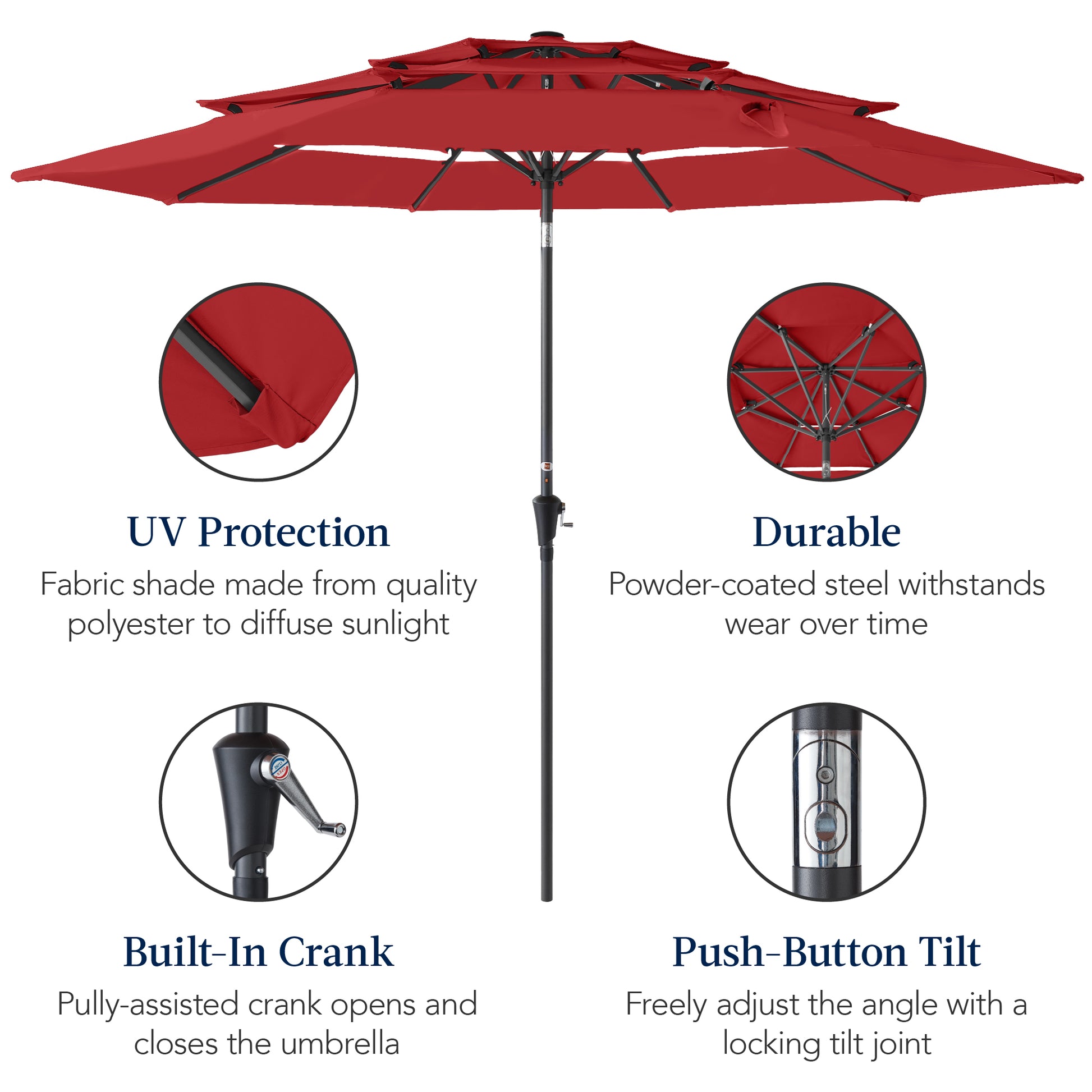 convert patio umbrella to tilt LAGarden 9 ft Boho with Fringe for Market 8-Rib The growing popularity of cantilever umbrellas due to their adaptability and distinctive looks make them a perfect choice for anyone who wants a premium shade product with maximum usefulness Easy Tilt Patio Umbrella: How