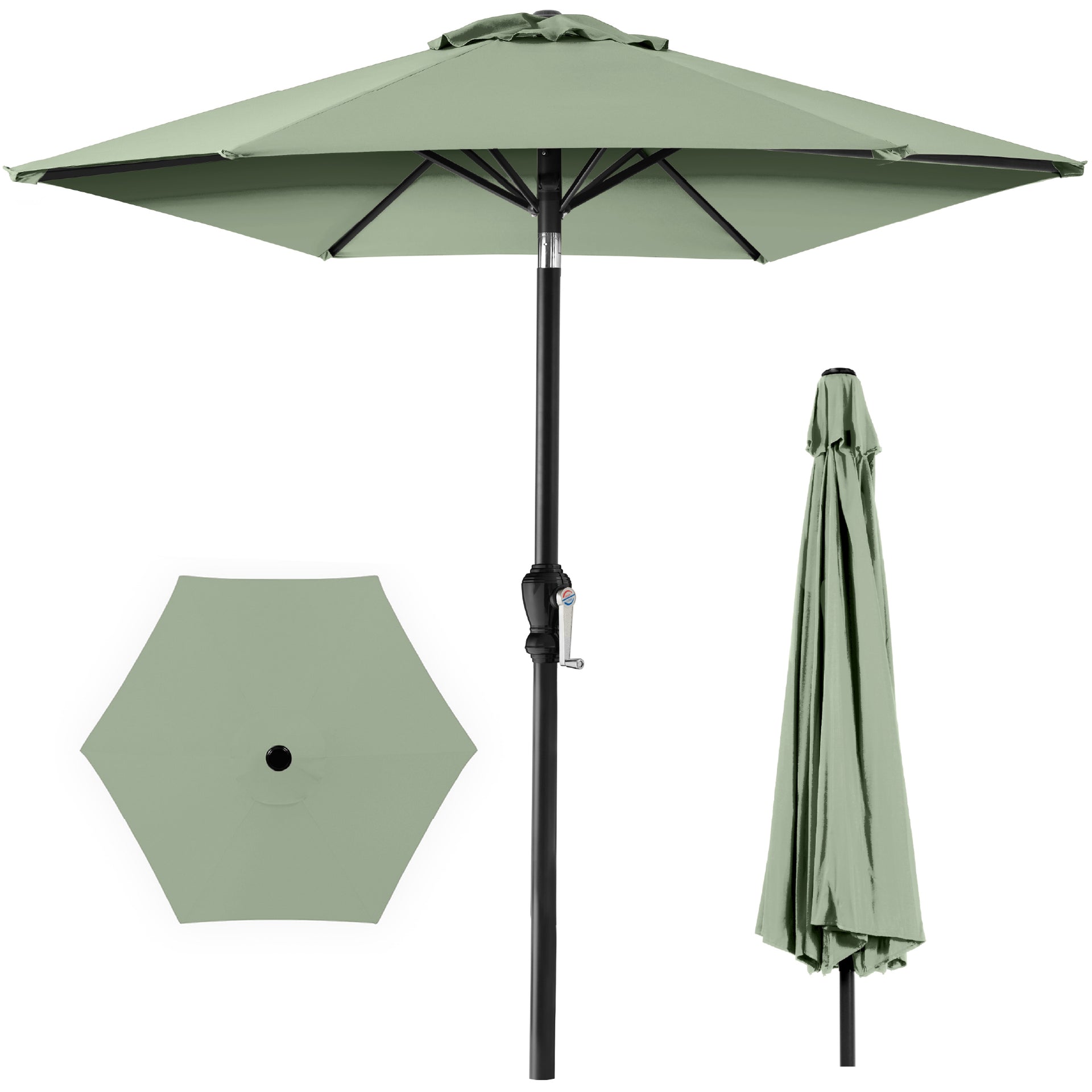 Best Choice Products 10ft Outdoor Steel Market Patio Umbrella w/ Crank, Tilt Push Button, 6 Ribs Best Choice Products 10ft Outdoor Steel Market Patio Umbrella w/ Crank, Tilt Push Button, 6 Ribs