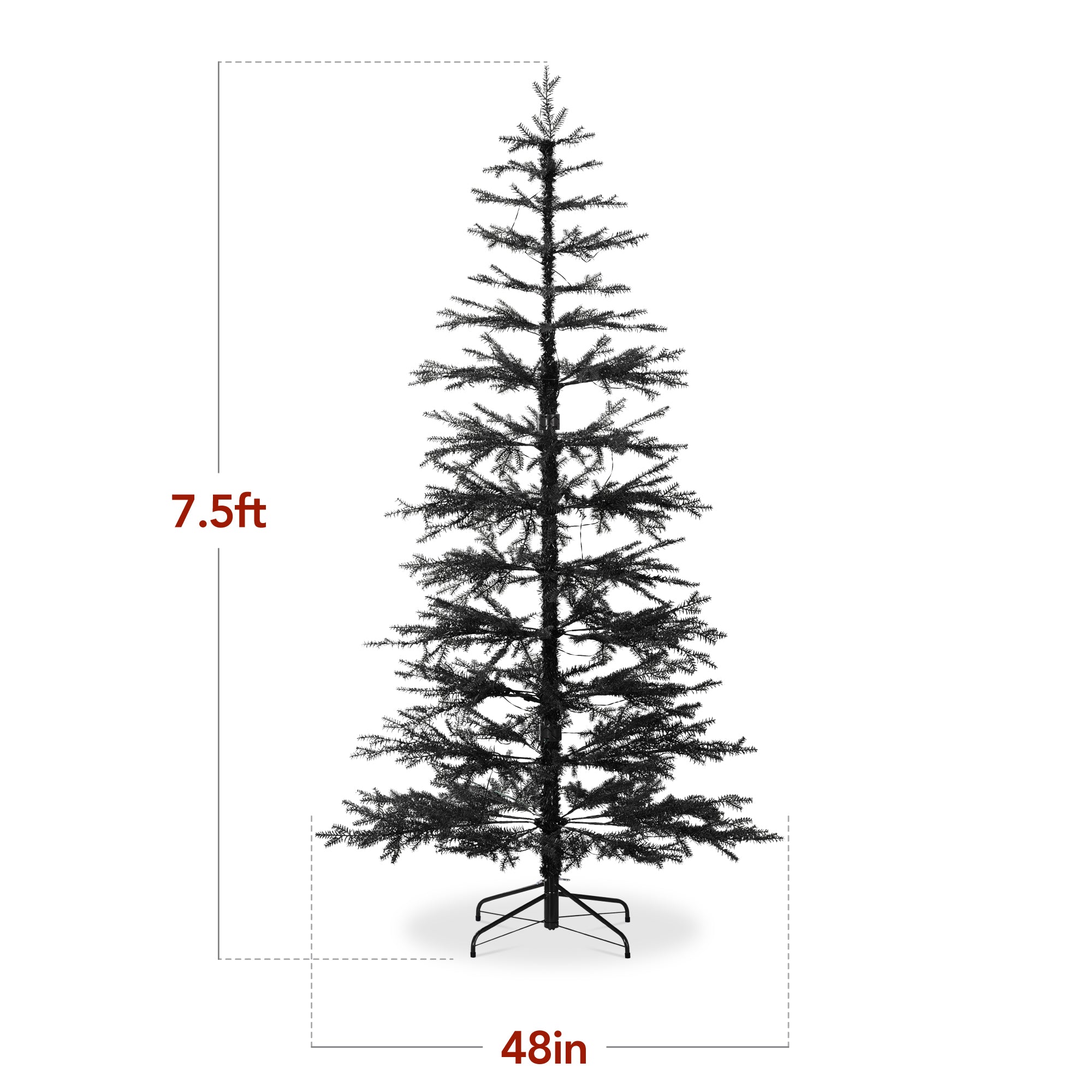 Pre-Lit Sparse Christmas Tree w/ 2-in-1 LED Lights, Cordless Connection