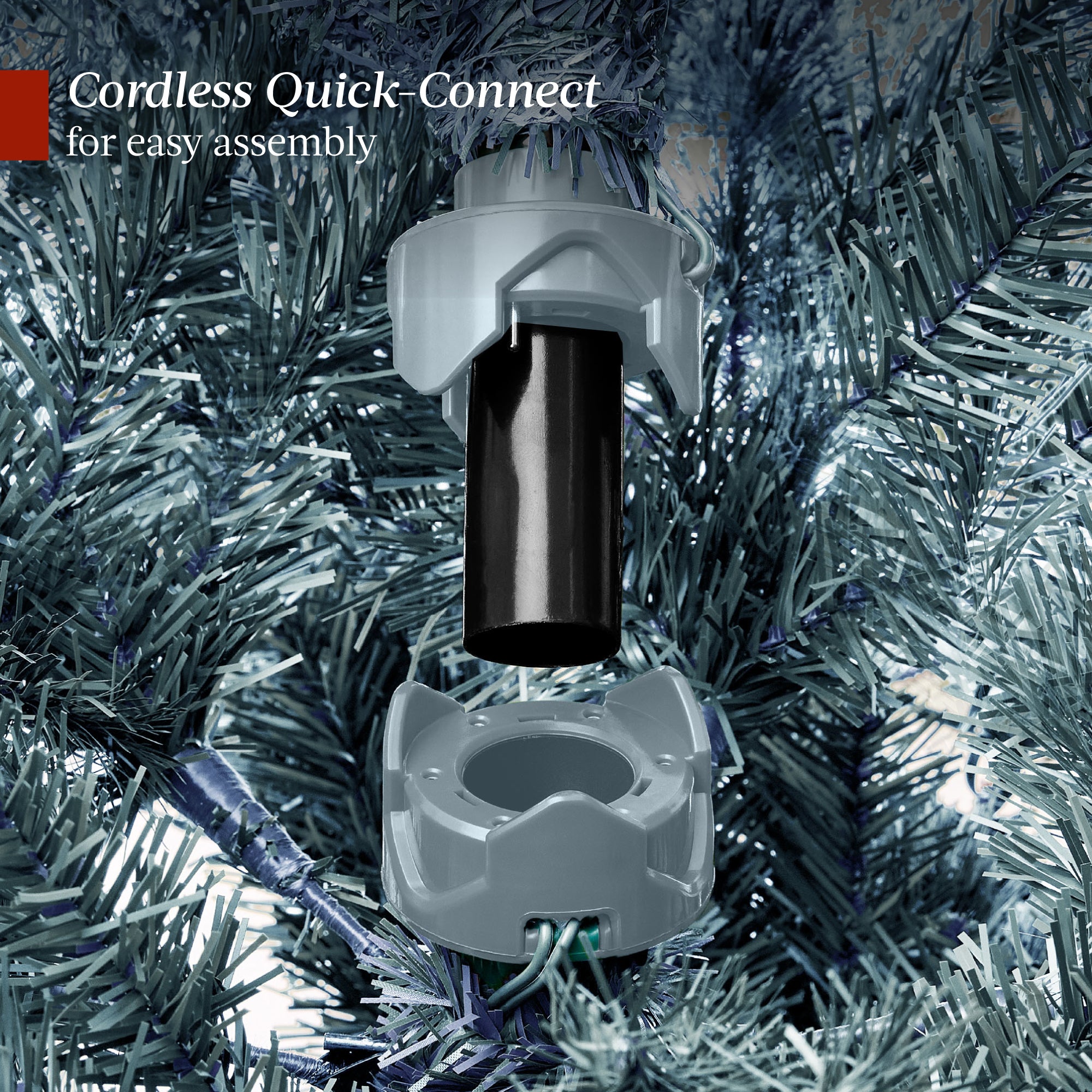 Pre-Lit Sparse Christmas Tree w/ 2-in-1 LED Lights, Cordless Connection