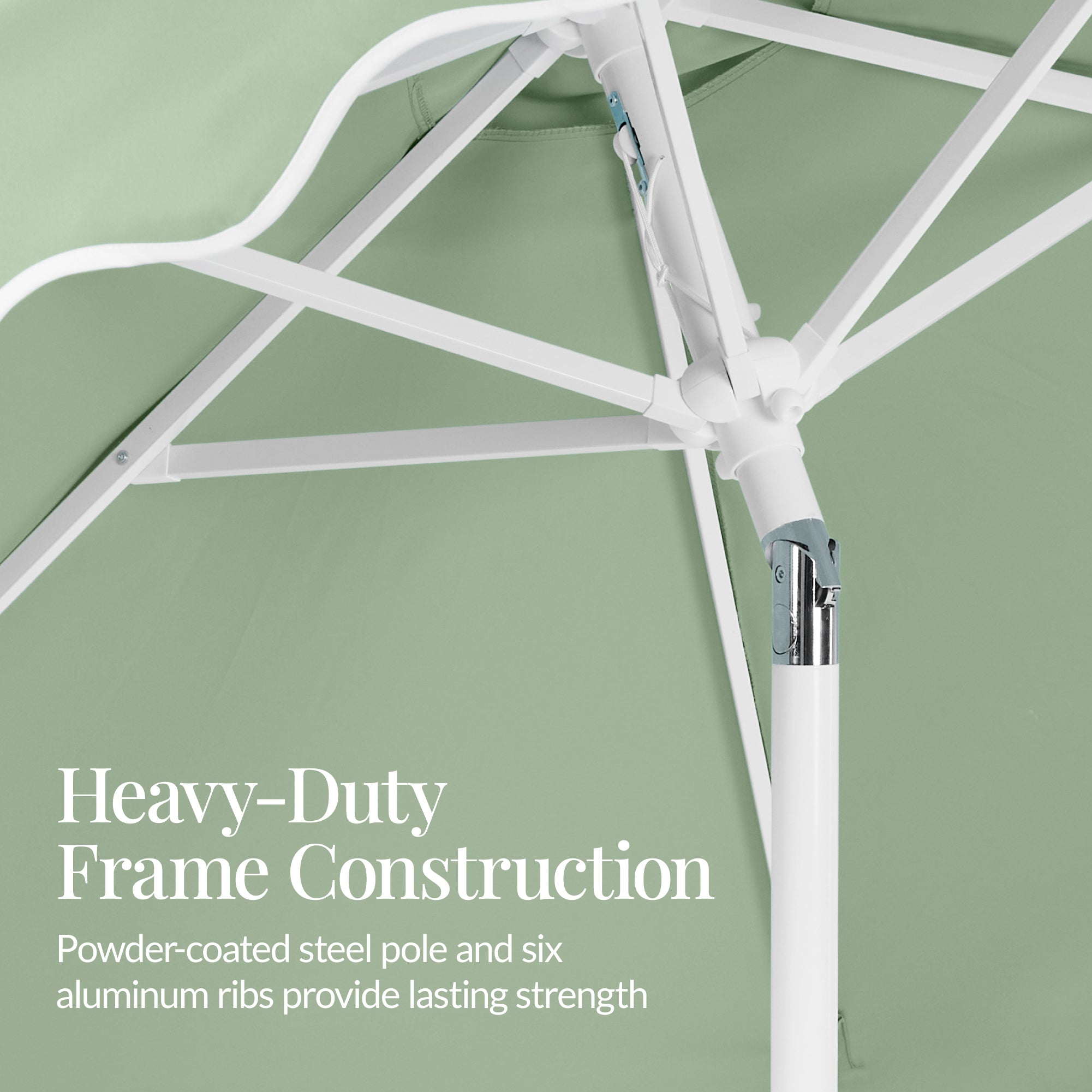 7.5ft Patio Market Umbrella,Wavy Trim, UV-Fade-Resistant, Crank & Tilt