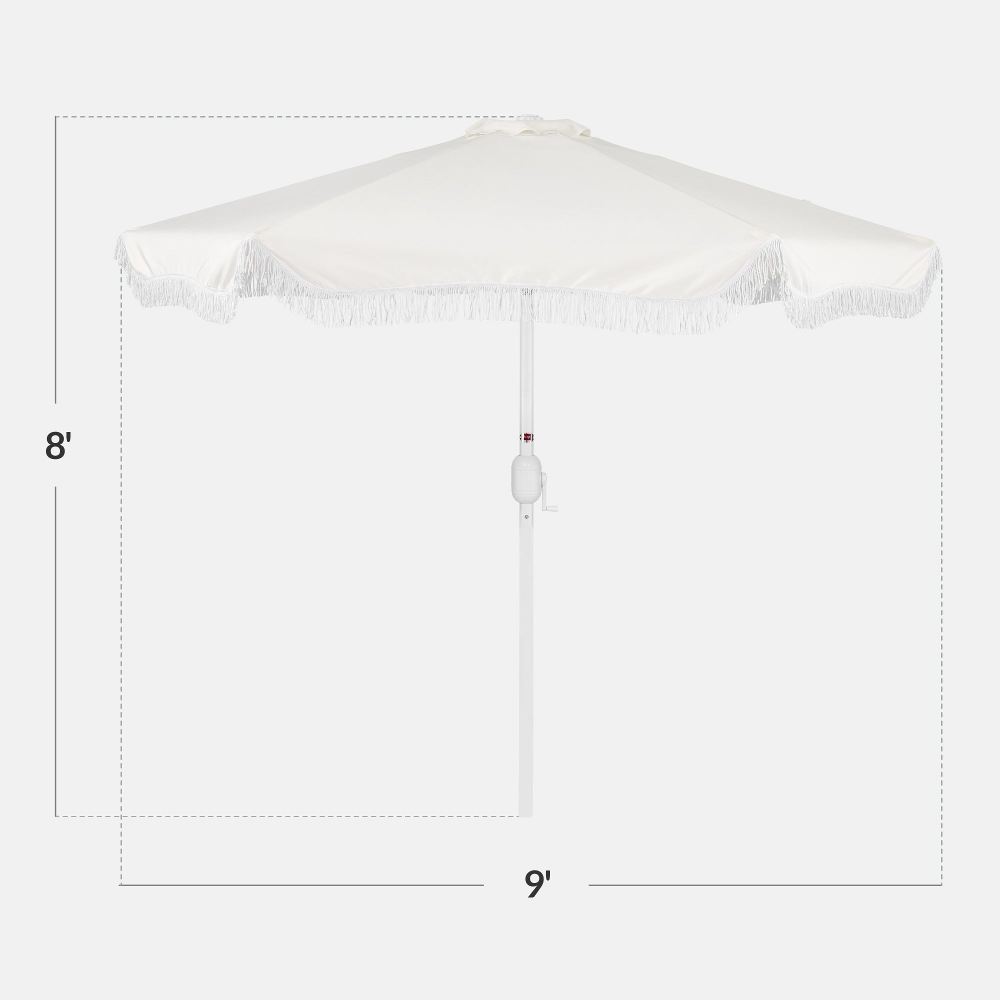 9ft Boho Fringe Umbrella Tilt, UPF50+, Steel Pole – Best Choice Products