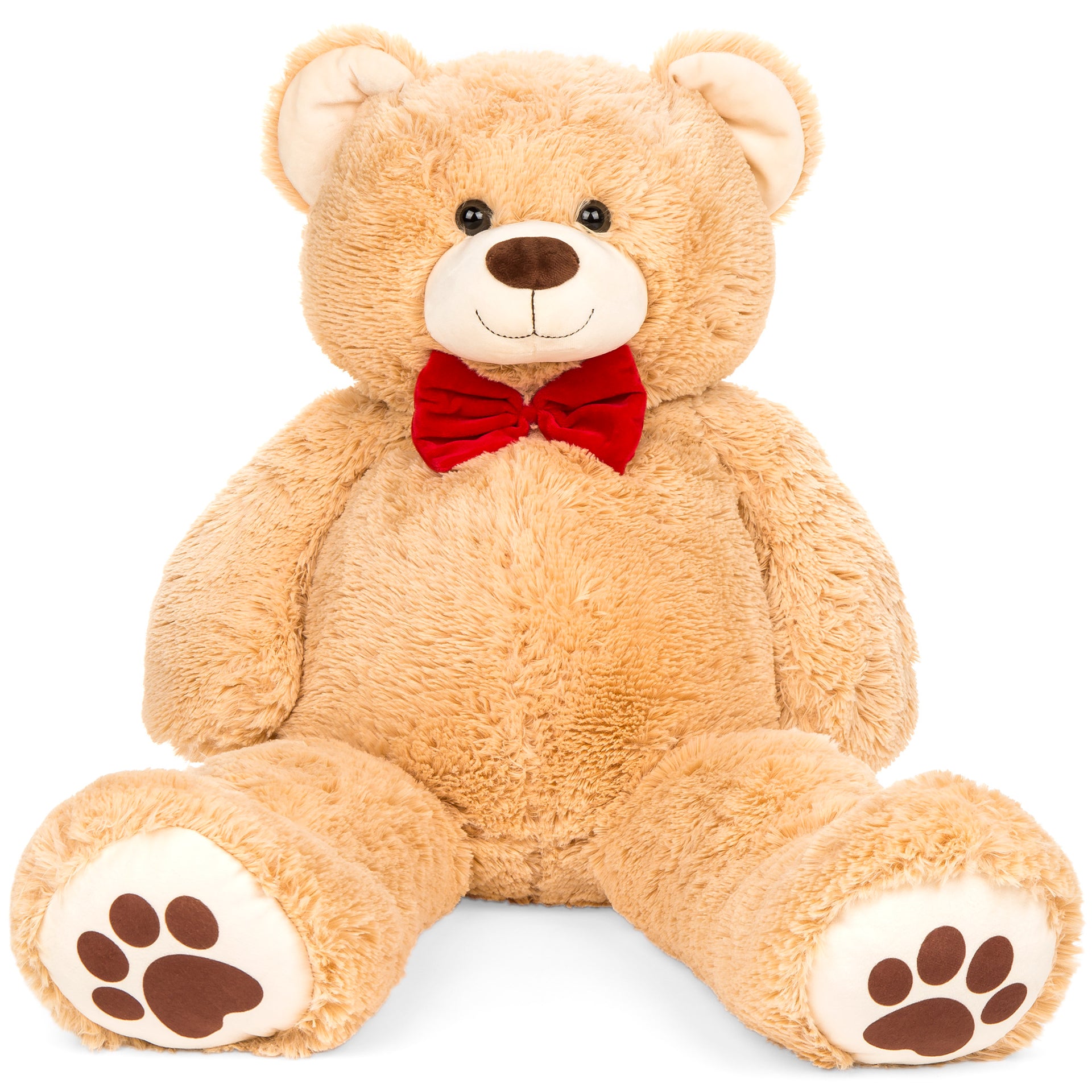 3' to 4' Red Satin Bow with Tails in Giant Teddy Bear & Stuffed