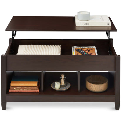 Modern Lift Top Coffee Table with Hidden Compartment Storage