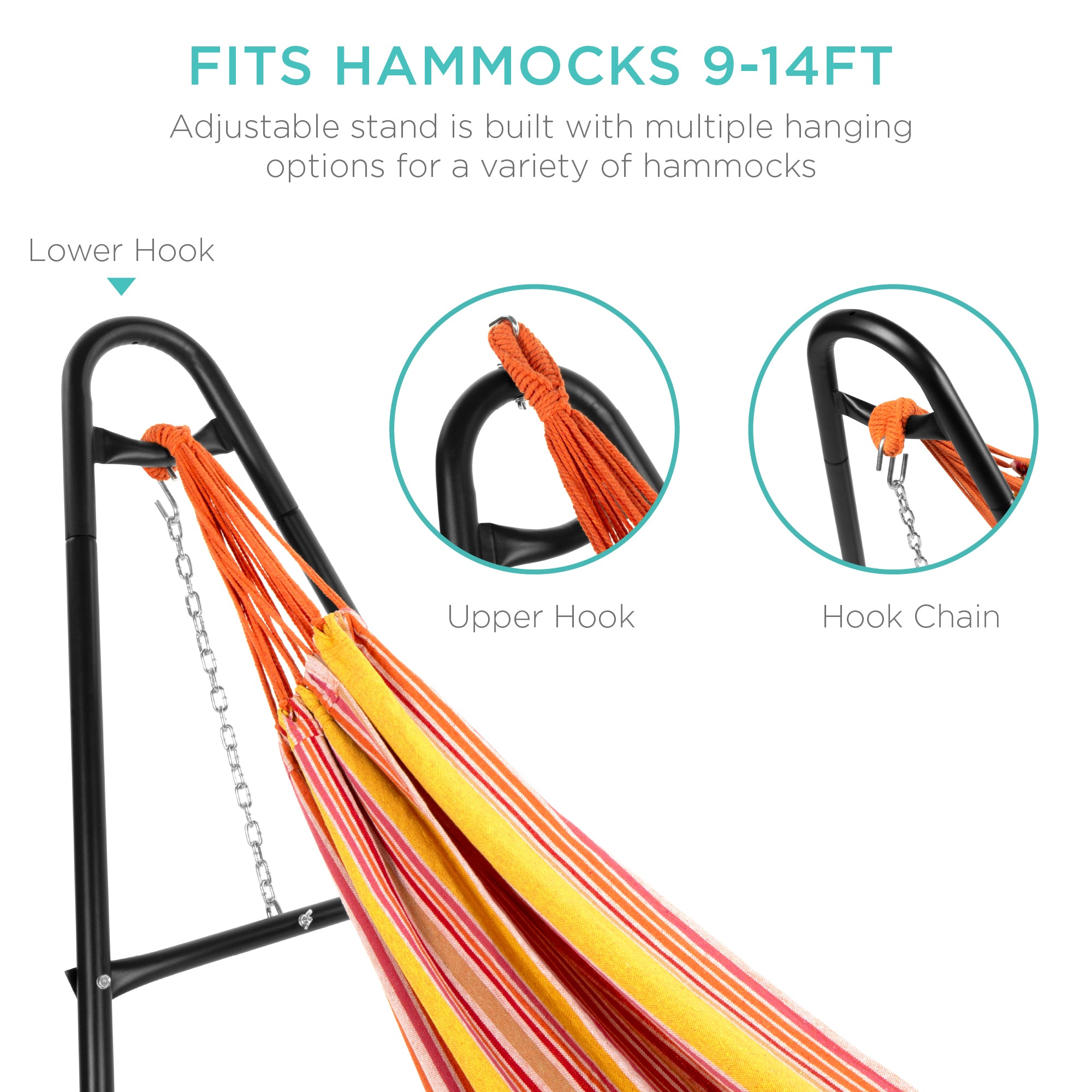 Adjustable Universal Steel Hammock Stand - Thumbnail 4