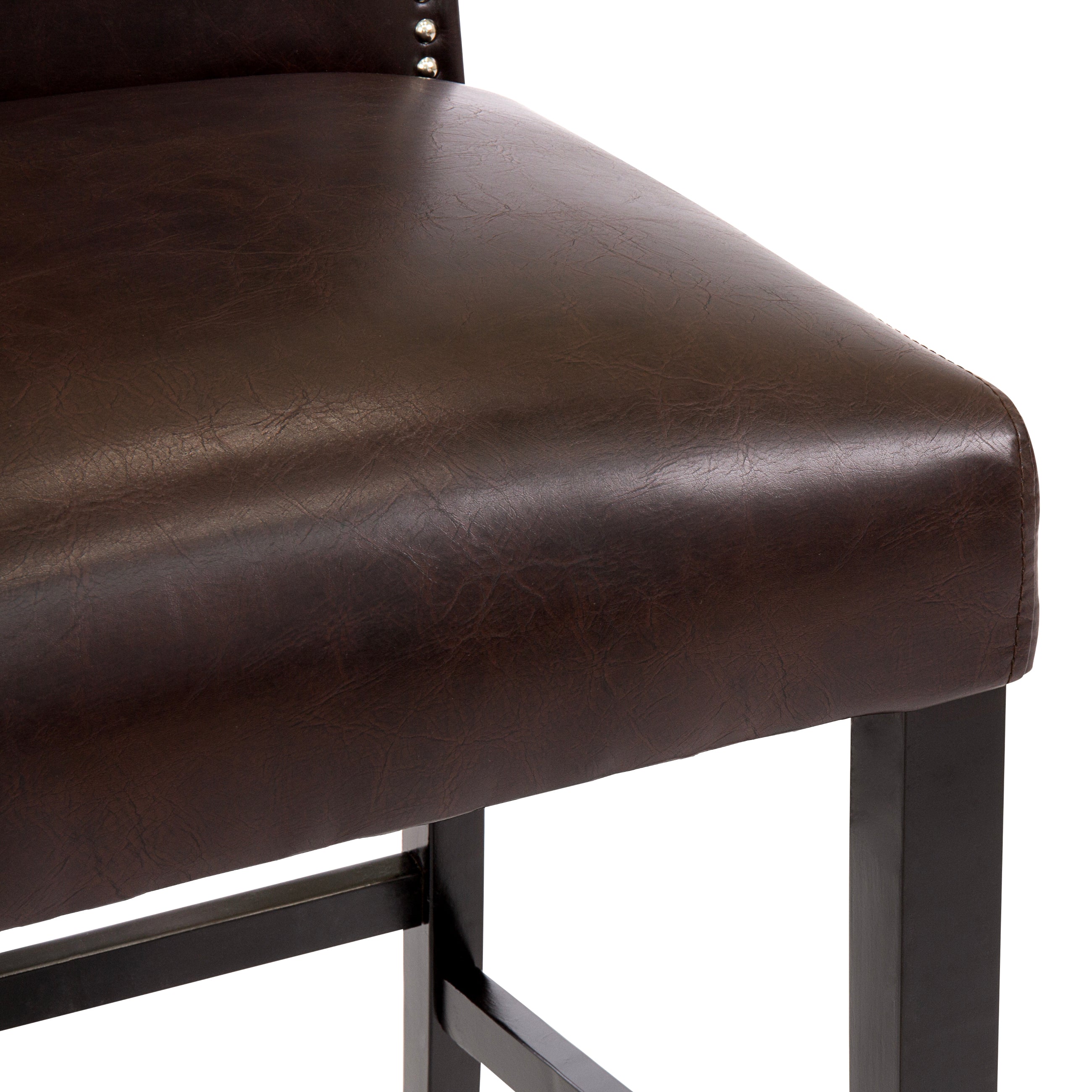 Set of 2 30in Faux Leather Counter Height Bar Stools - Thumbnail 5