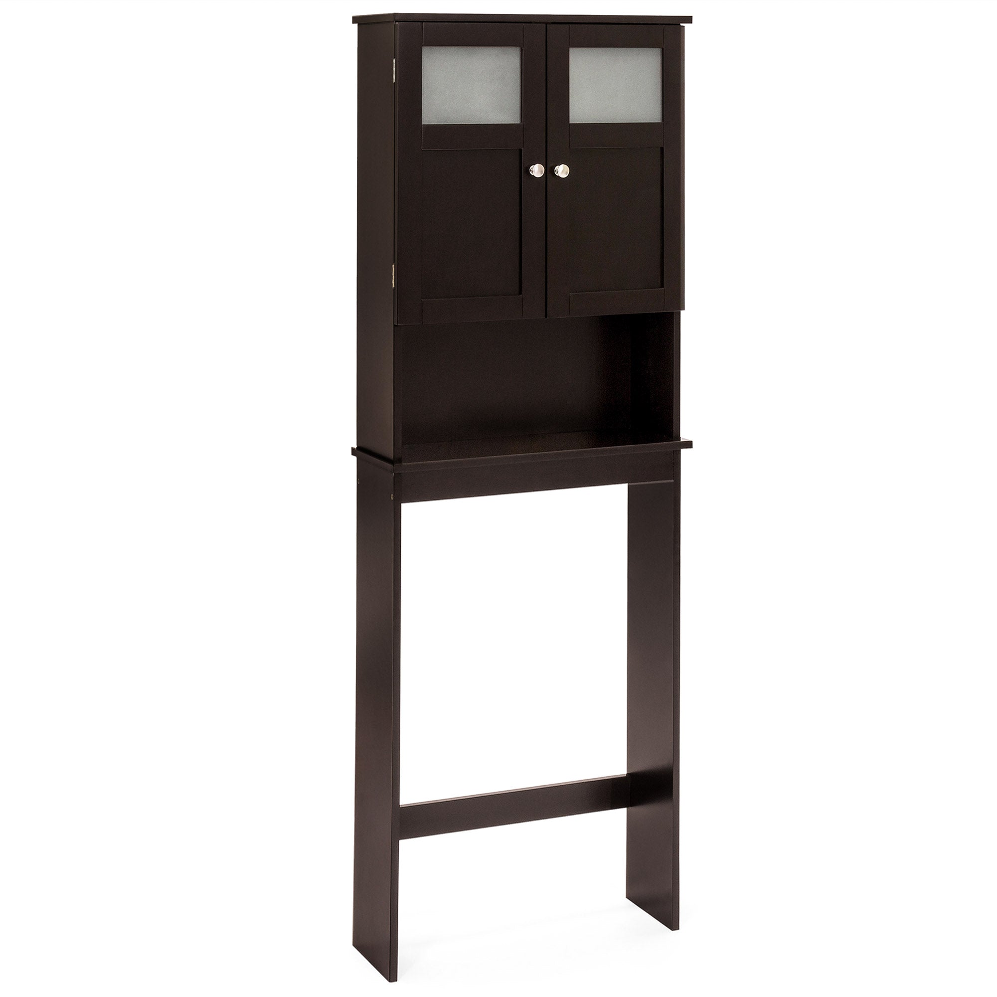 Double Door Over-the-Toilet Bathroom Storage Cabinet – Best Choice Products