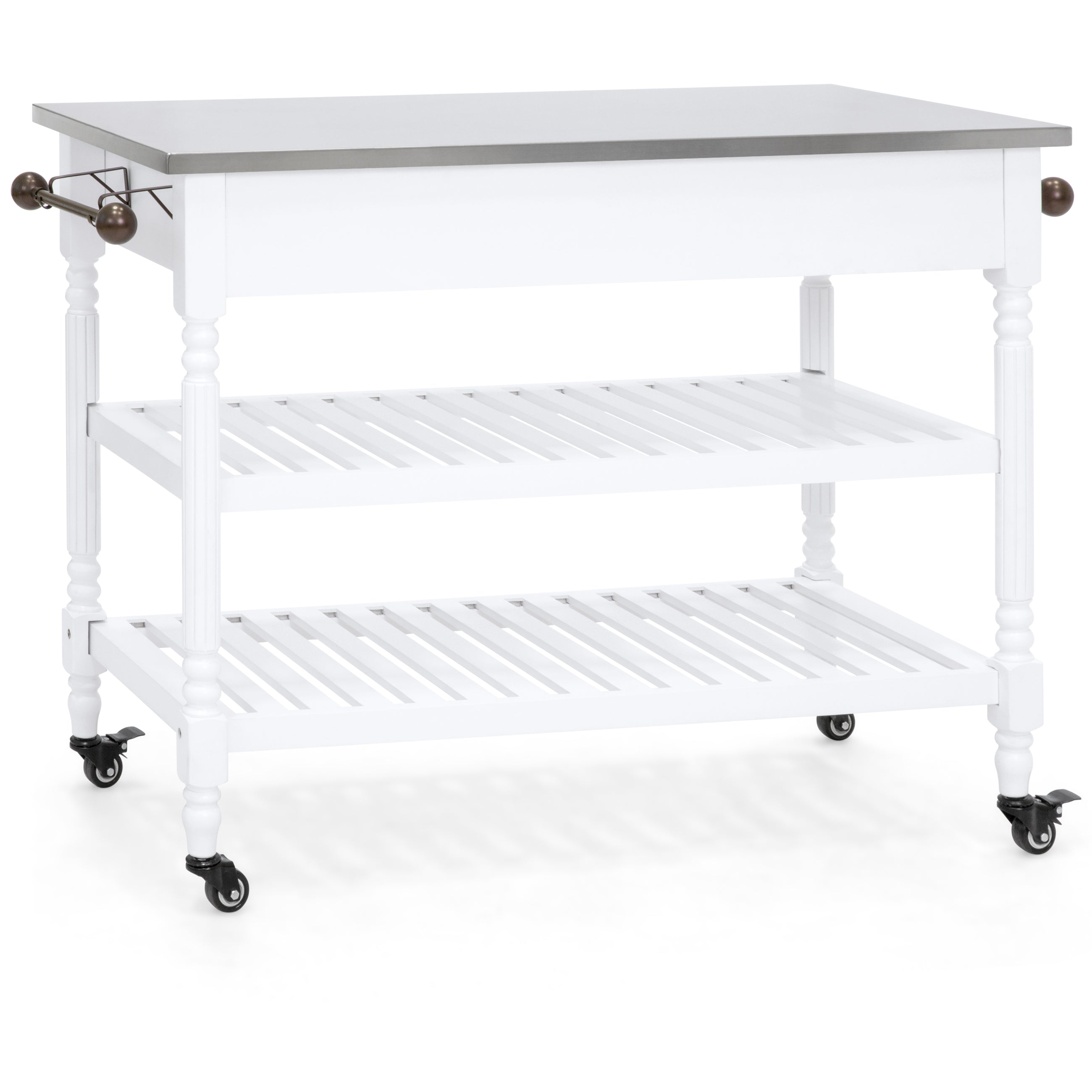 Kitchen Island Storage & Bar Cart with Top - Thumbnail 5
