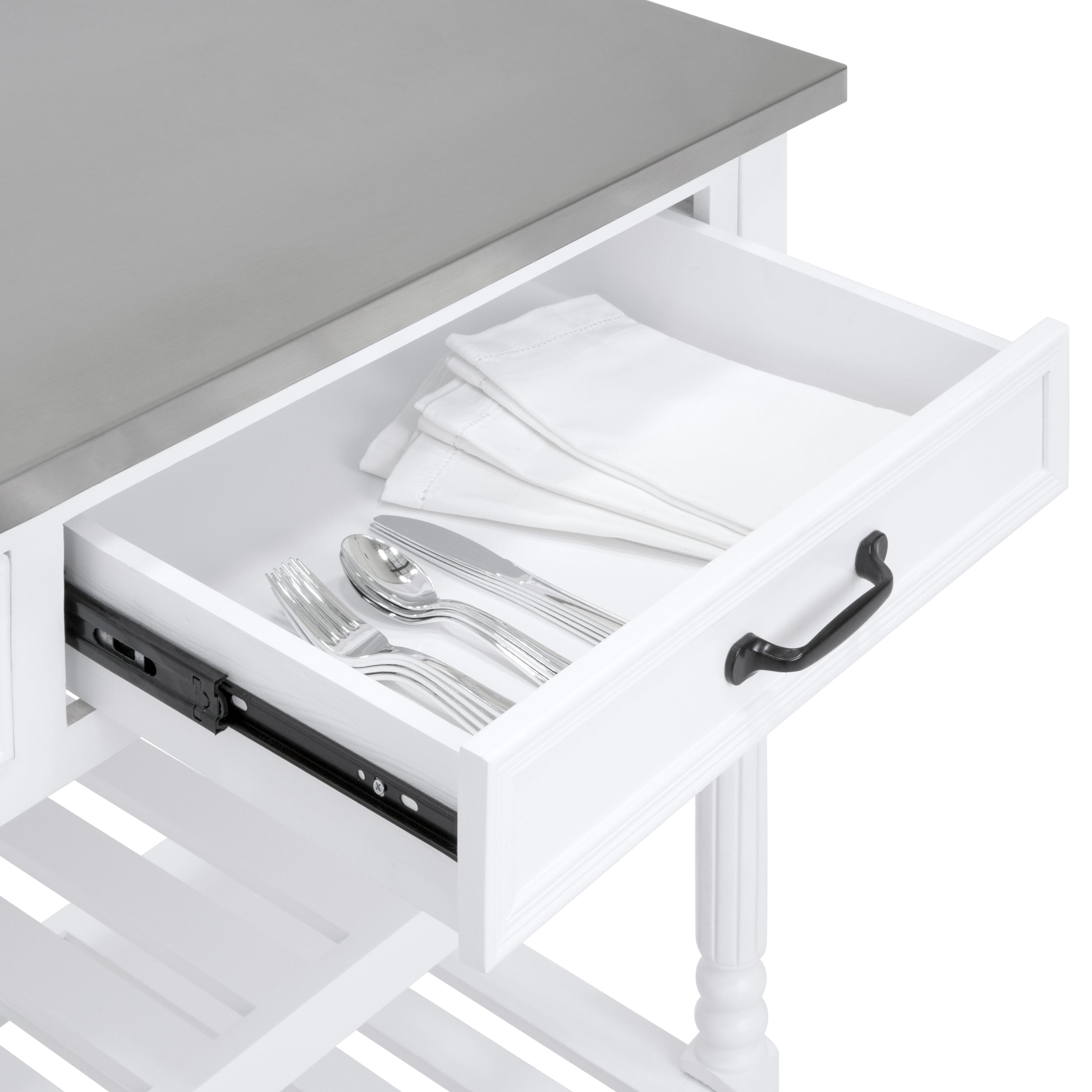 Best Choice Products Kitchen Island Storage Bar Cart - Thumbnail 4